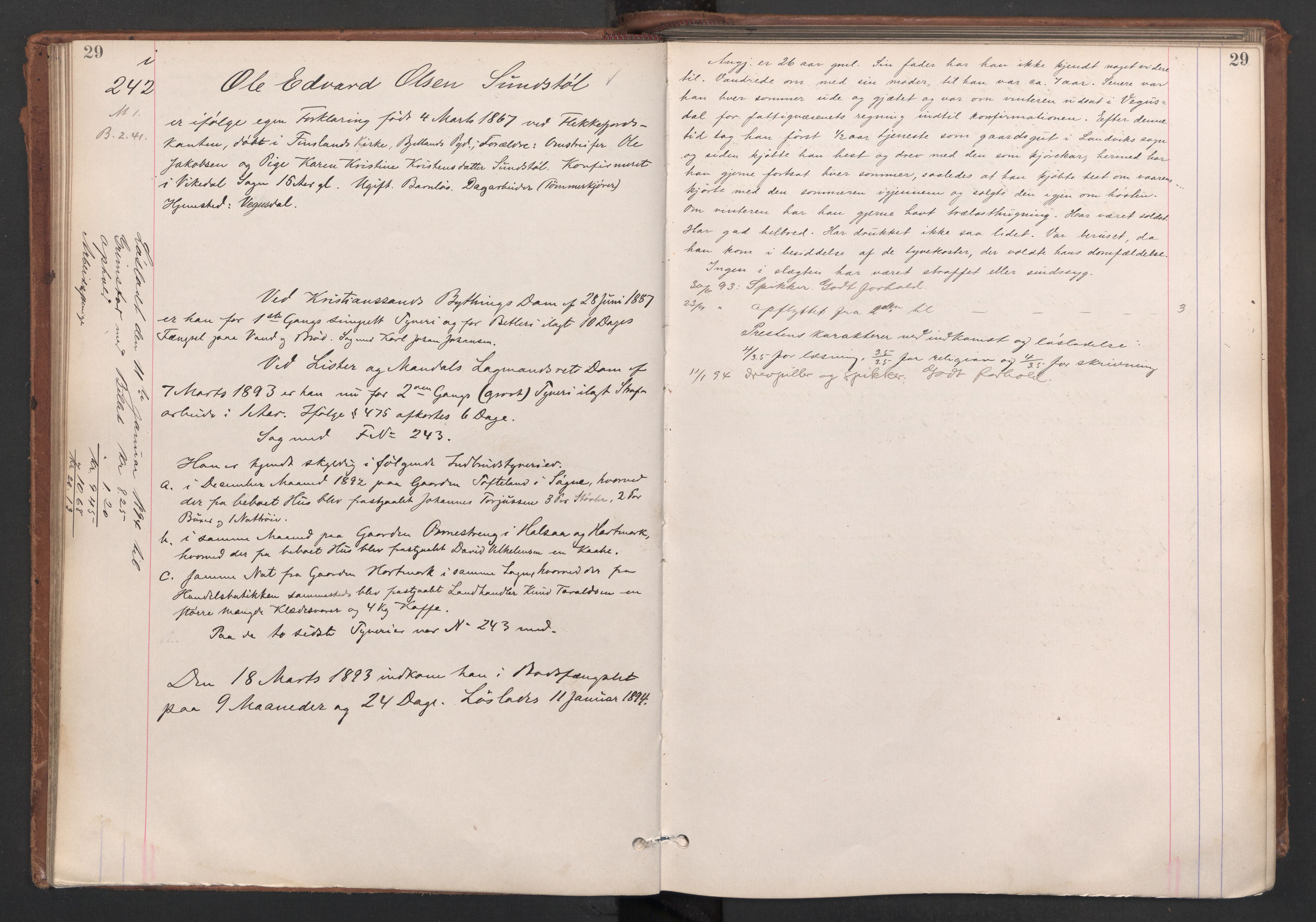 Botsfengslet, AV/RA-S-1539/D/Db/Dbb/L0028: 214i - 506i, 1893-1894, p. 29
