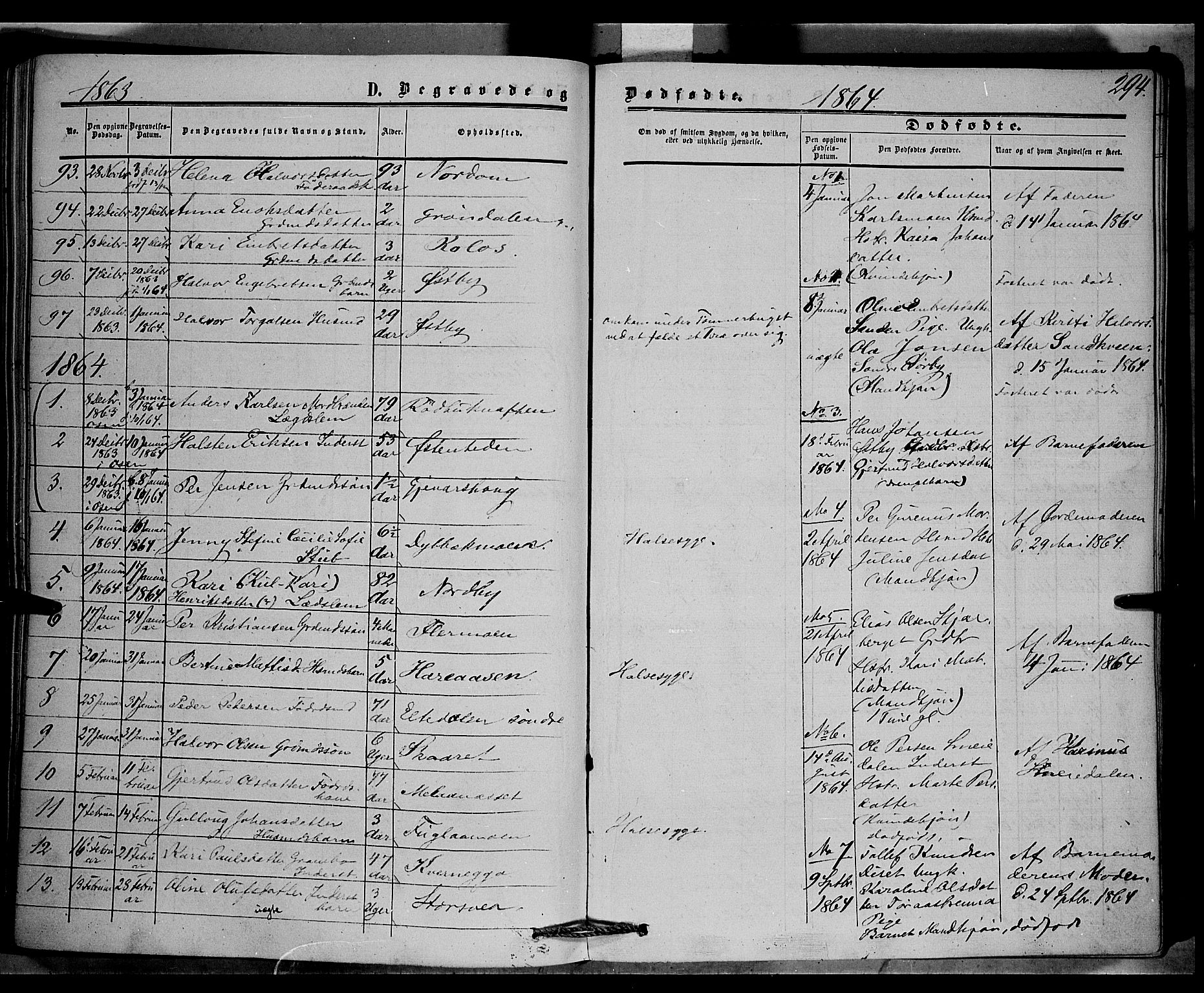 Trysil prestekontor, AV/SAH-PREST-046/H/Ha/Haa/L0005: Parish register (official) no. 5, 1851-1865, p. 294