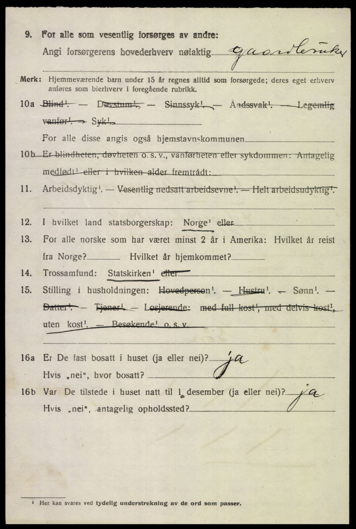 SAK, 1920 census for Herad, 1920, p. 1715