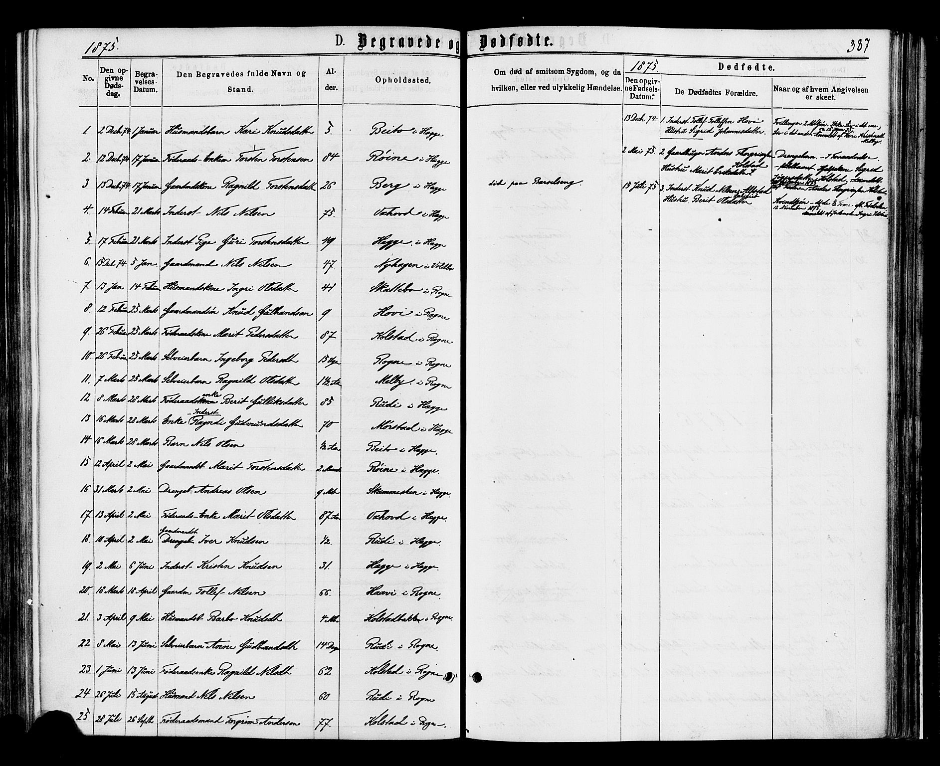 Øystre Slidre prestekontor, AV/SAH-PREST-138/H/Ha/Haa/L0002: Parish register (official) no. 2, 1874-1886, p. 387