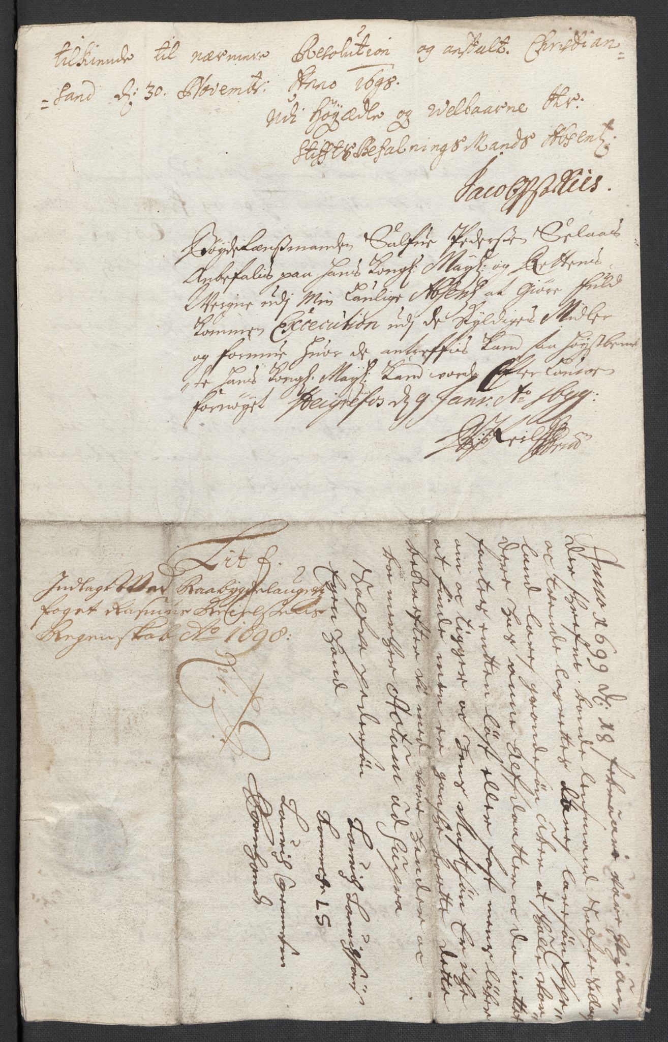 Rentekammeret inntil 1814, Reviderte regnskaper, Fogderegnskap, AV/RA-EA-4092/R40/L2445: Fogderegnskap Råbyggelag, 1697-1699, p. 142