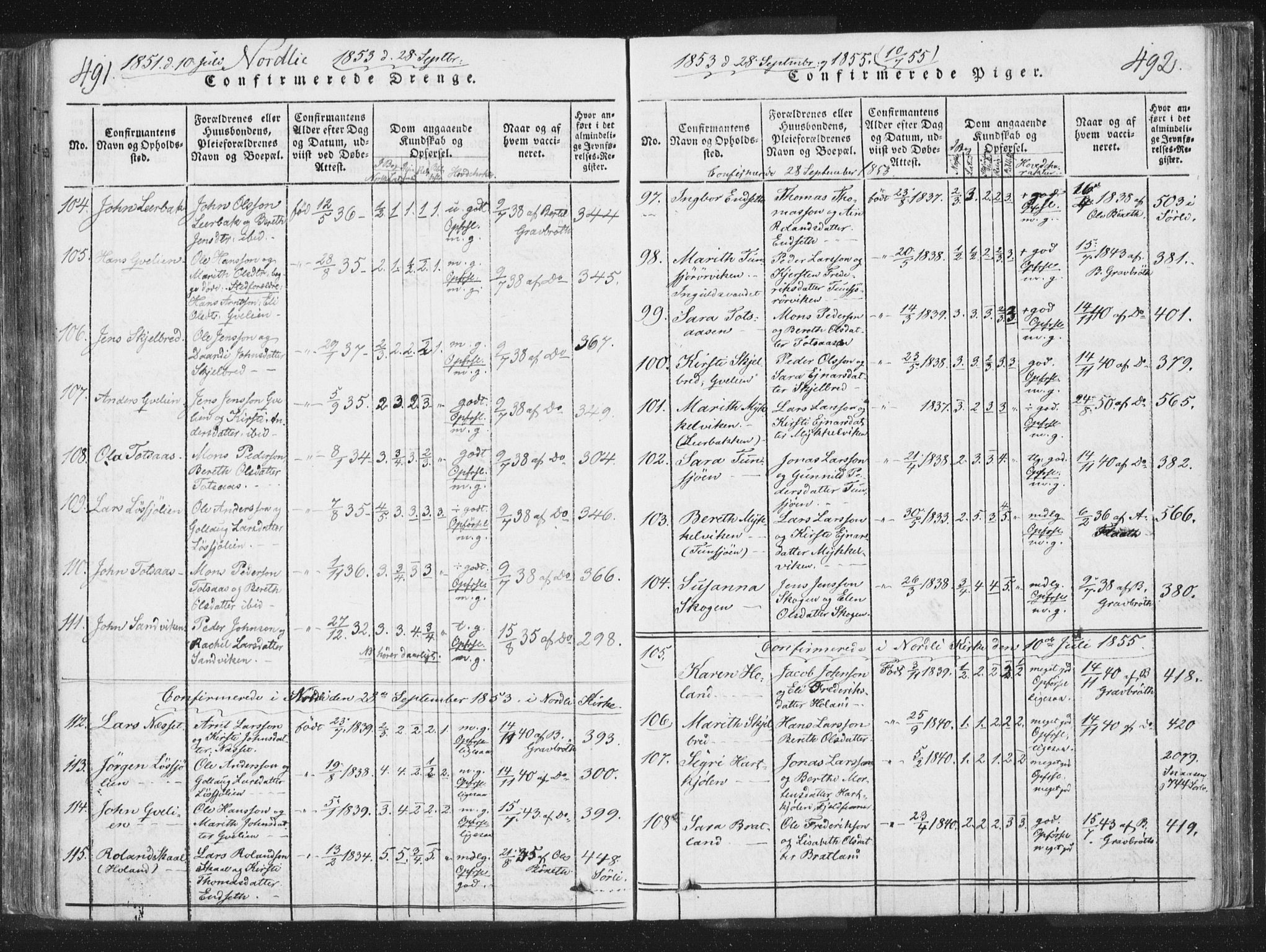 Ministerialprotokoller, klokkerbøker og fødselsregistre - Nord-Trøndelag, SAT/A-1458/755/L0491: Parish register (official) no. 755A01 /1, 1817-1864, p. 491-492