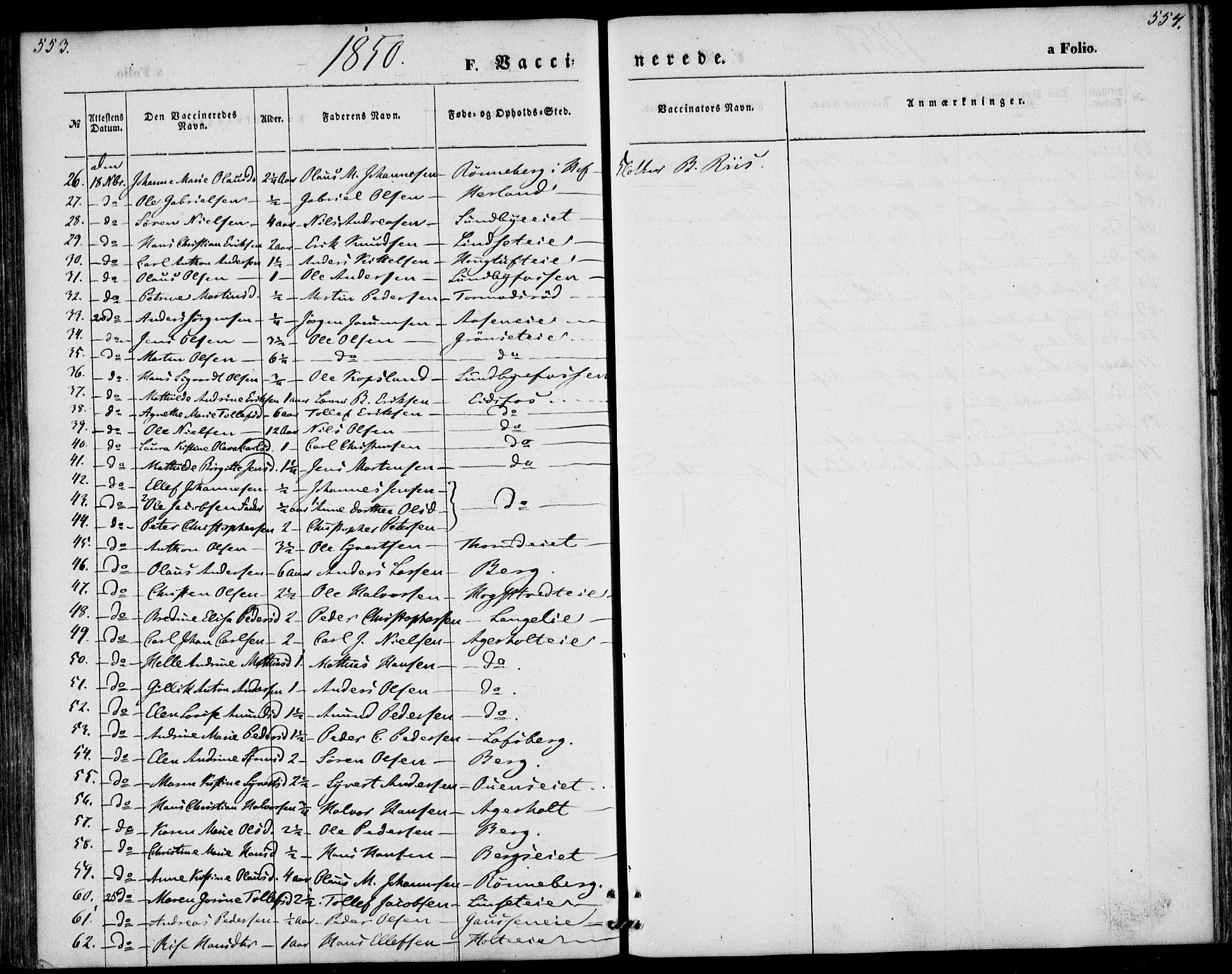 Hof kirkebøker, SAKO/A-64/F/Fa/L0005: Parish register (official) no. I 5, 1844-1851, p. 553-554