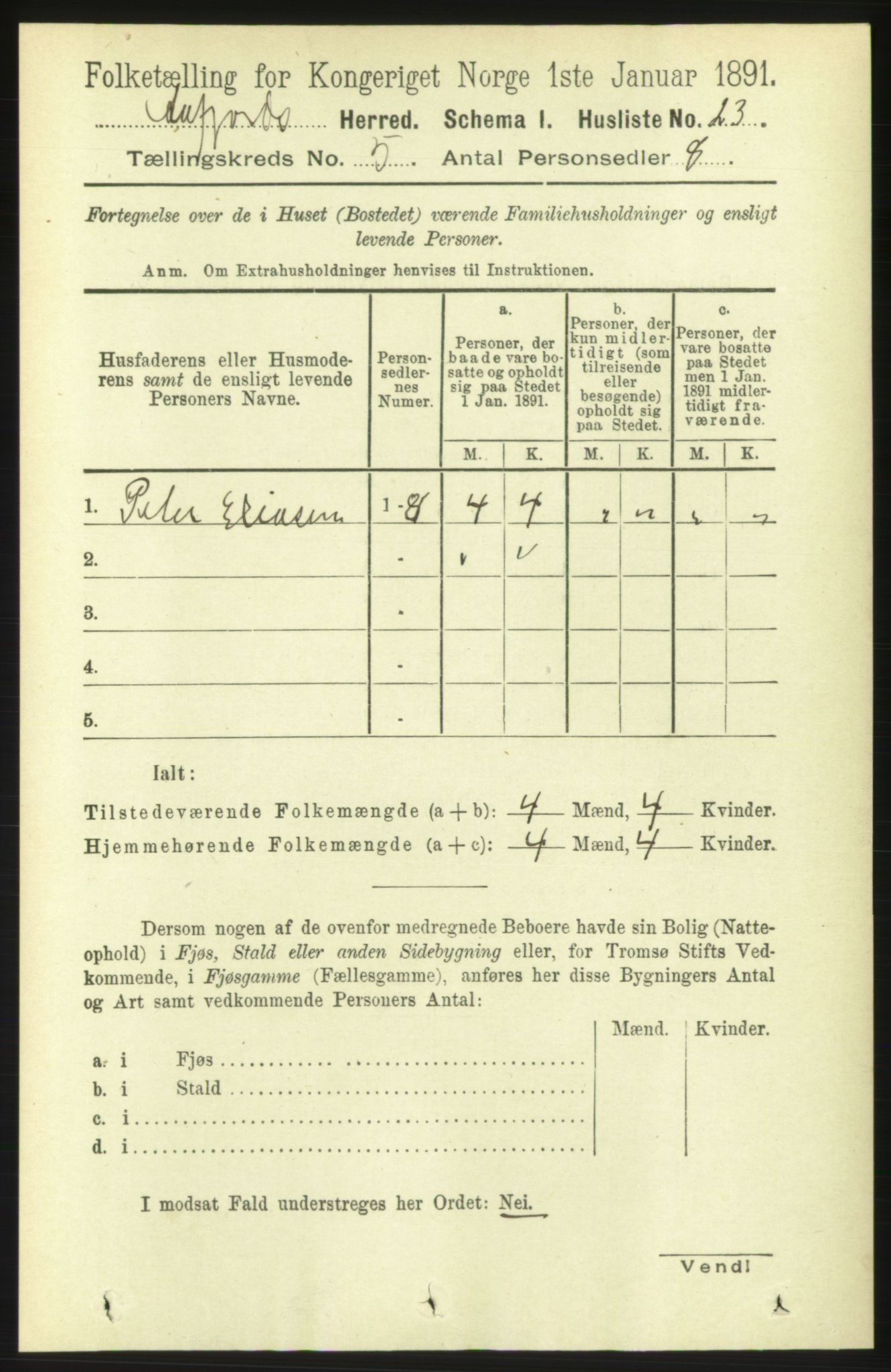 RA, 1891 census for 1630 Åfjord, 1891, p. 1175