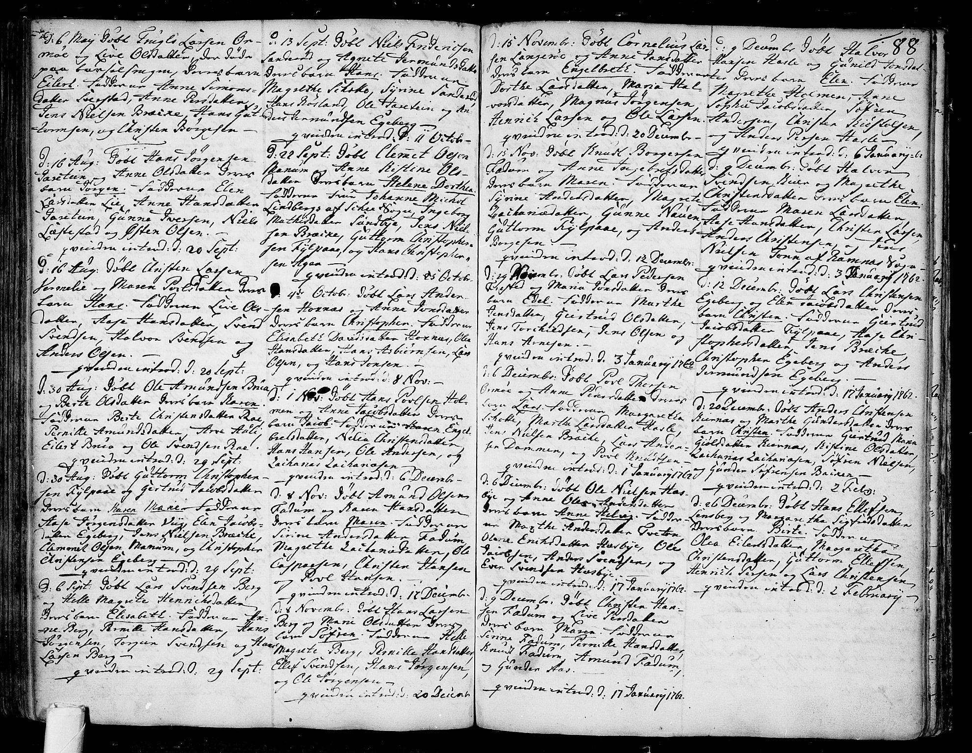Sem kirkebøker, SAKO/A-5/F/Fa/L0001: Parish register (official) no. I 1, 1702-1763, p. 88