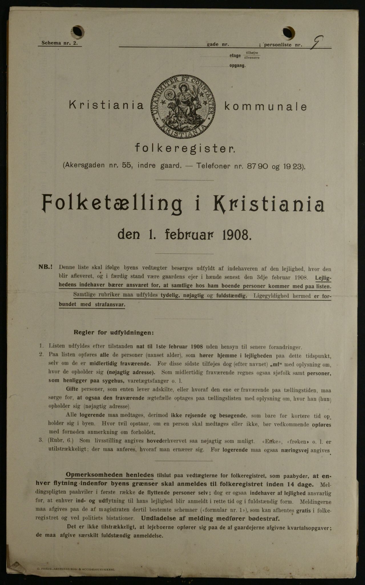 OBA, Municipal Census 1908 for Kristiania, 1908, p. 11597