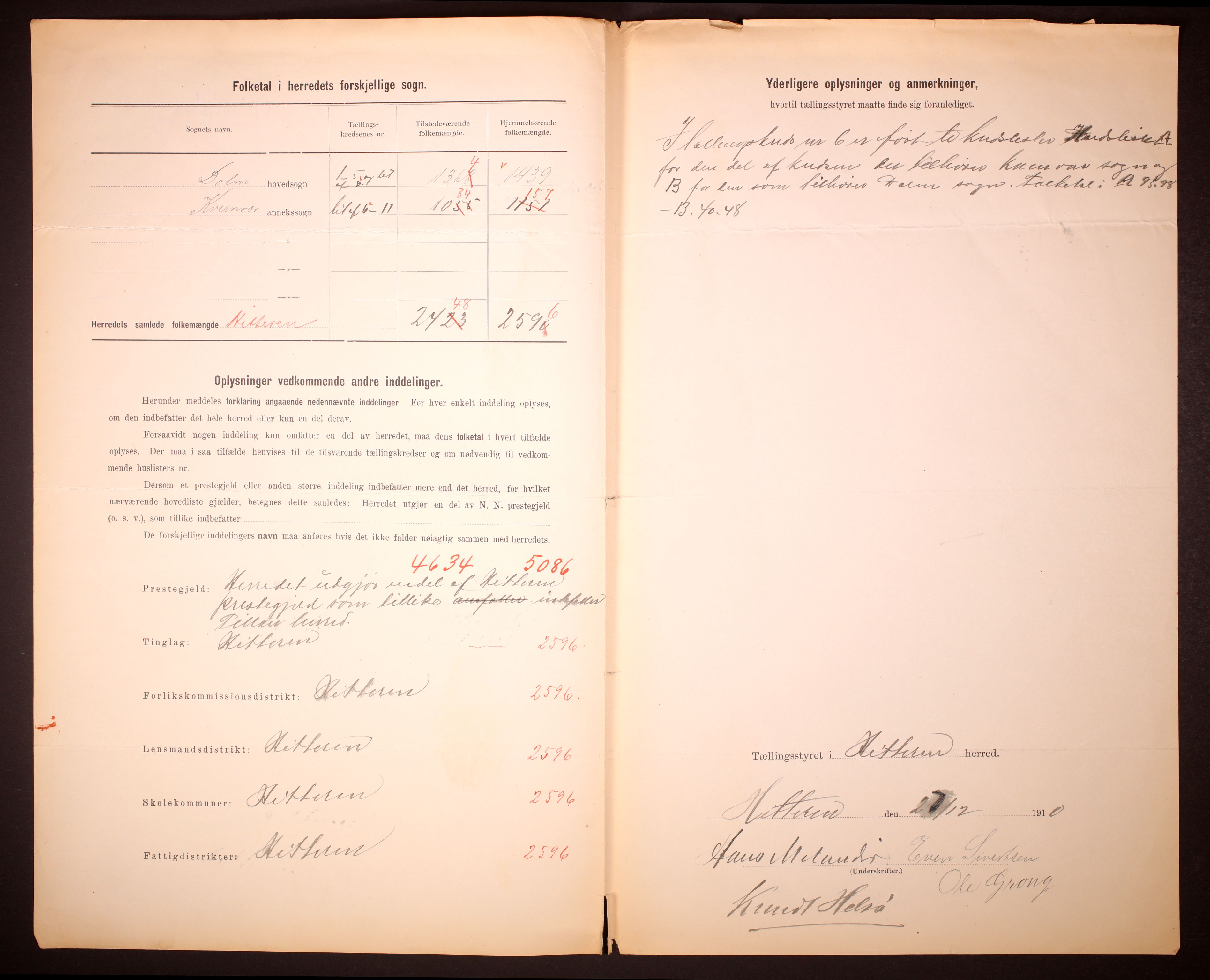 RA, 1910 census for Hitra, 1910, p. 3