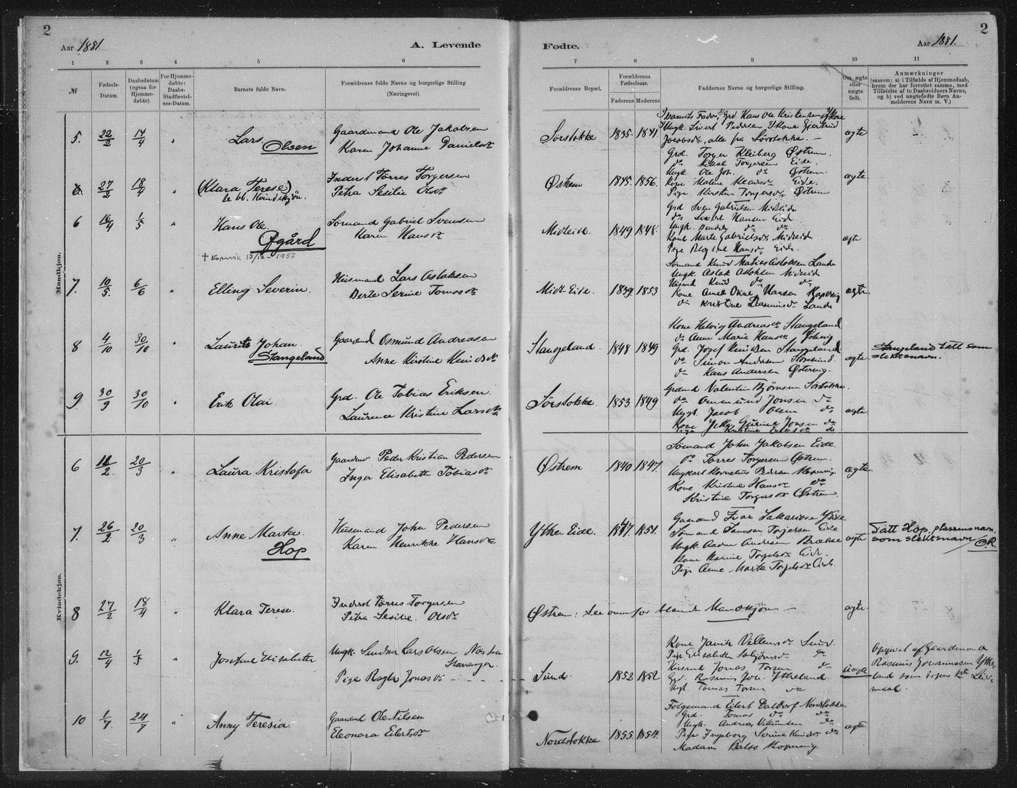 Kopervik sokneprestkontor, AV/SAST-A-101850/H/Ha/Haa/L0002: Parish register (official) no. A 2, 1880-1912, p. 2