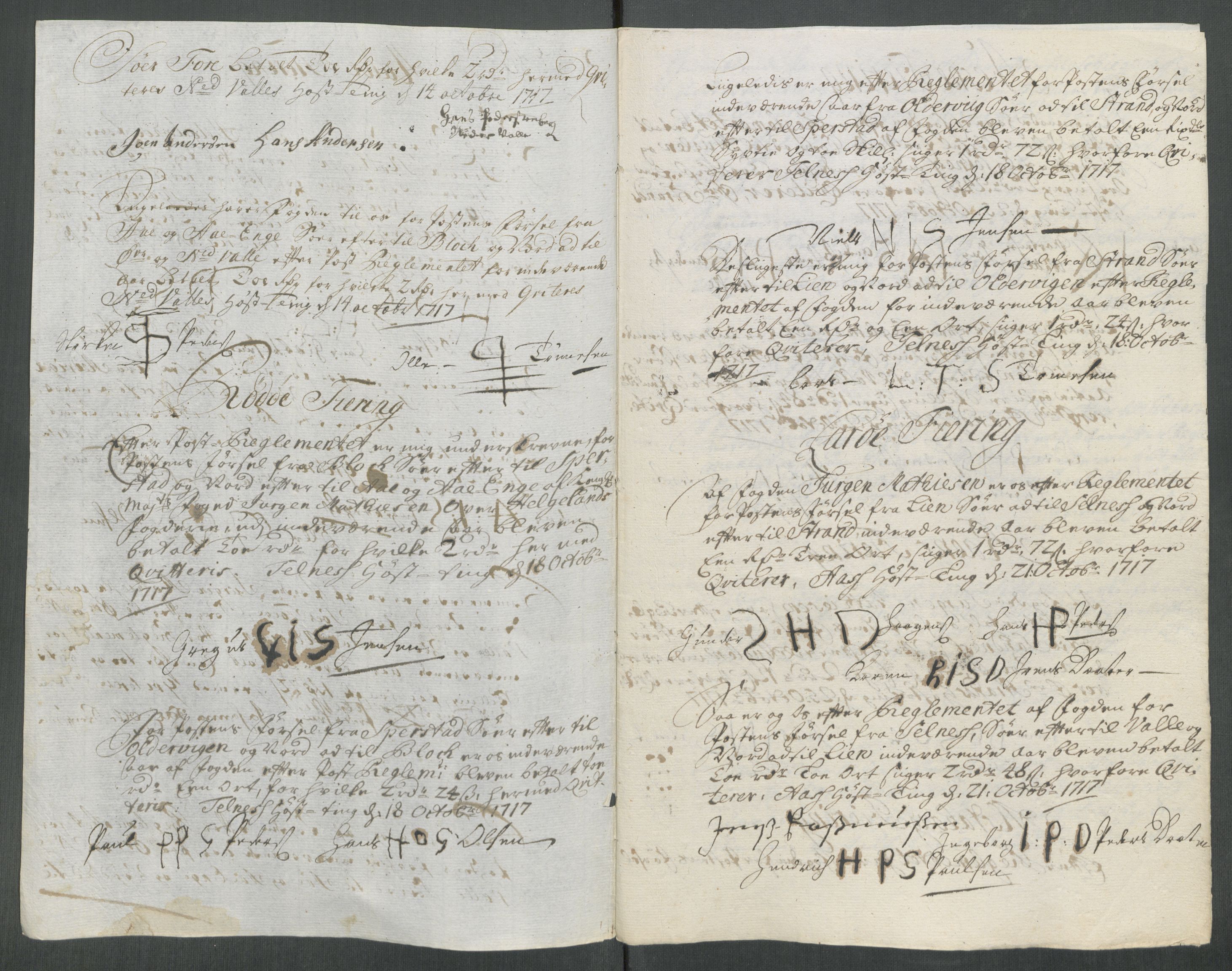 Rentekammeret inntil 1814, Reviderte regnskaper, Fogderegnskap, AV/RA-EA-4092/R65/L4515: Fogderegnskap Helgeland, 1717, p. 327