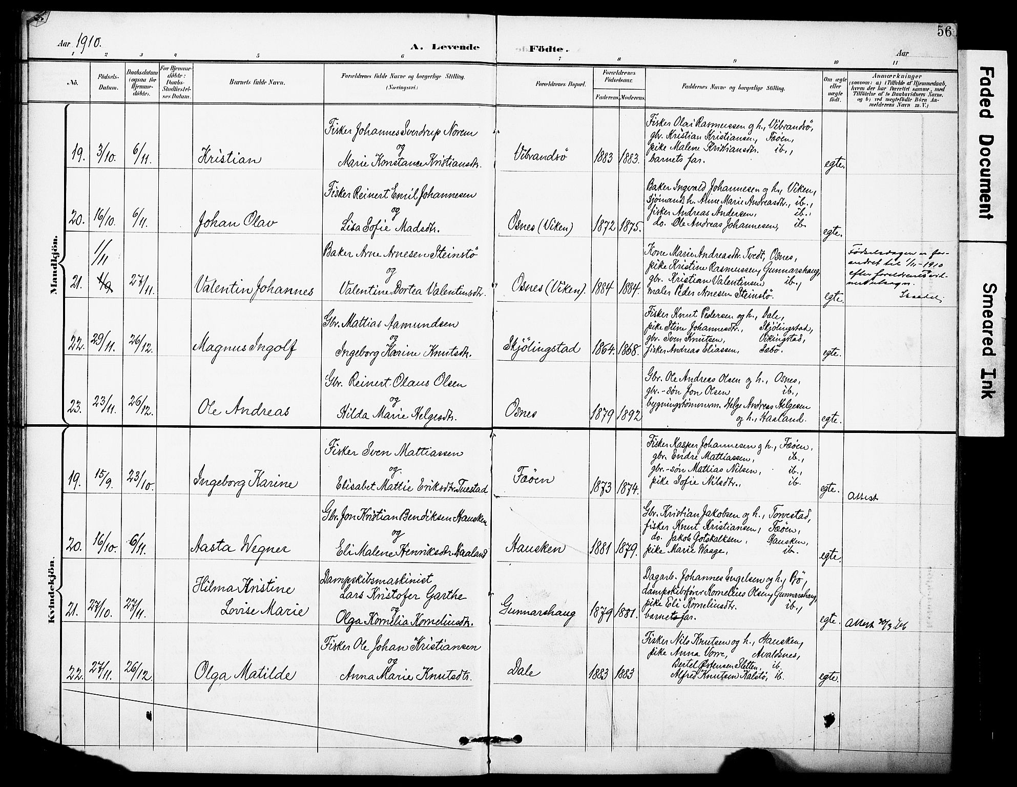 Torvastad sokneprestkontor, AV/SAST-A -101857/H/Ha/Haa/L0017: Parish register (official) no. A 16, 1899-1911, p. 56