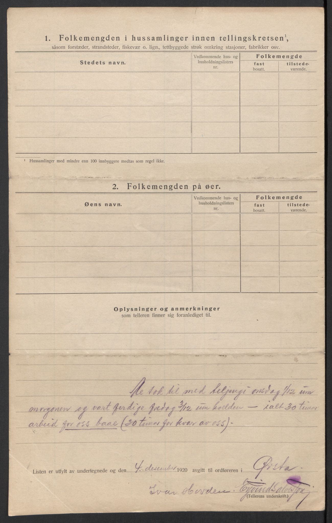 SAT, 1920 census for Ørsta, 1920, p. 35