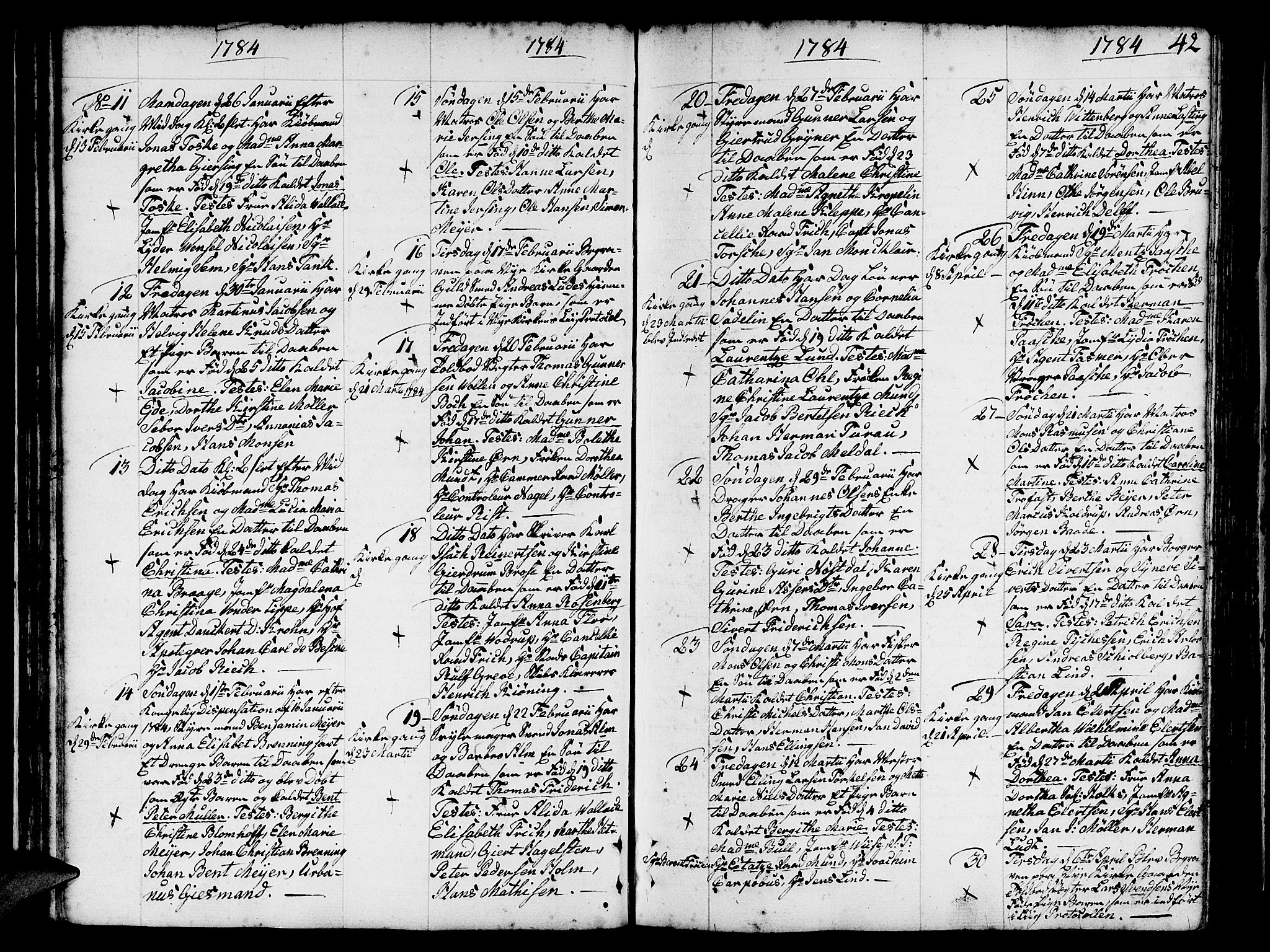 Nykirken Sokneprestembete, AV/SAB-A-77101/H/Haa/L0005: Parish register (official) no. A 5, 1775-1808, p. 42