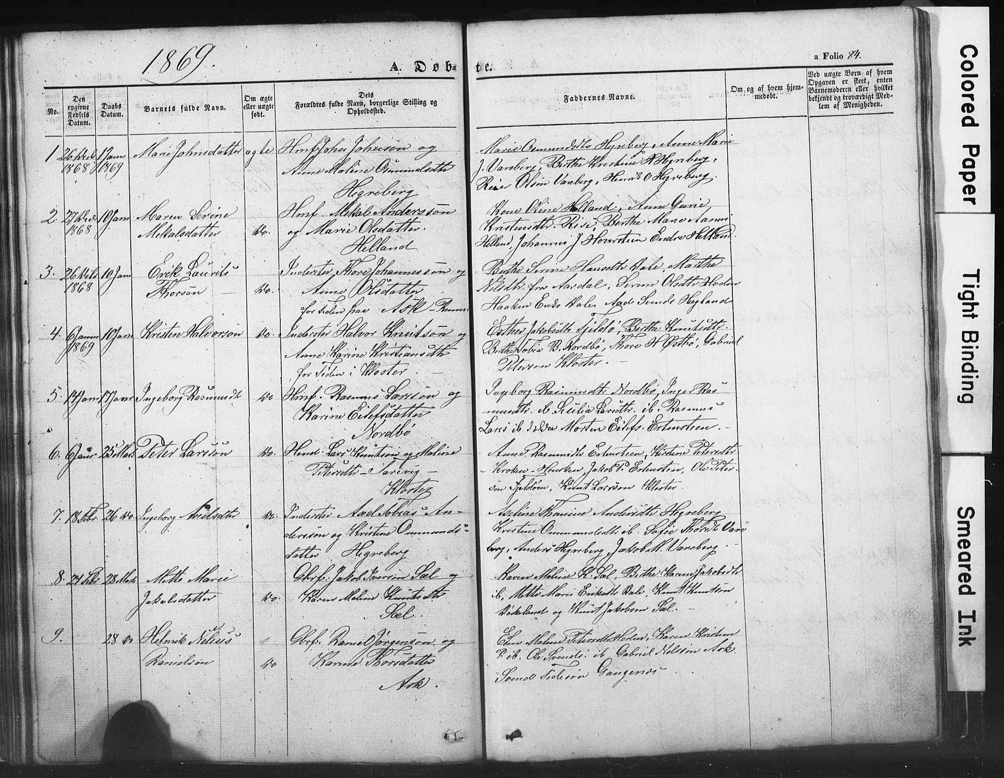 Rennesøy sokneprestkontor, SAST/A -101827/H/Ha/Hab/L0002: Parish register (copy) no. B 2, 1852-1880, p. 84