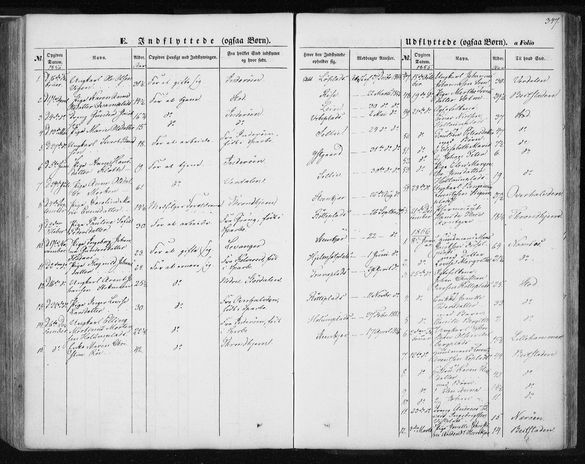 Ministerialprotokoller, klokkerbøker og fødselsregistre - Nord-Trøndelag, SAT/A-1458/735/L0342: Parish register (official) no. 735A07 /1, 1849-1862, p. 347