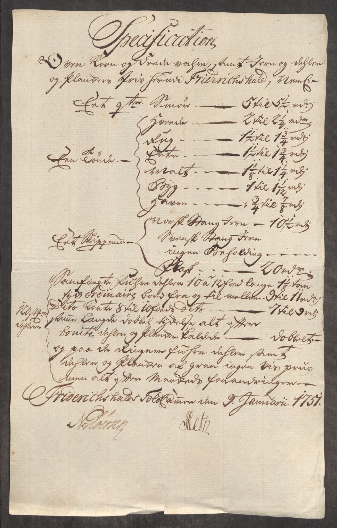 Rentekammeret inntil 1814, Realistisk ordnet avdeling, RA/EA-4070/Oe/L0004: [Ø1]: Priskuranter, 1749-1752, p. 220
