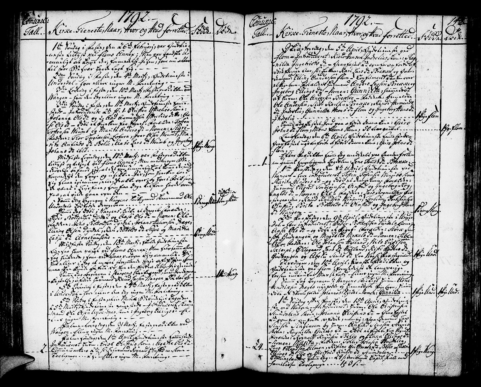 Aurland sokneprestembete, AV/SAB-A-99937/H/Ha/Haa/L0004: Parish register (official) no. A 4, 1756-1801, p. 142