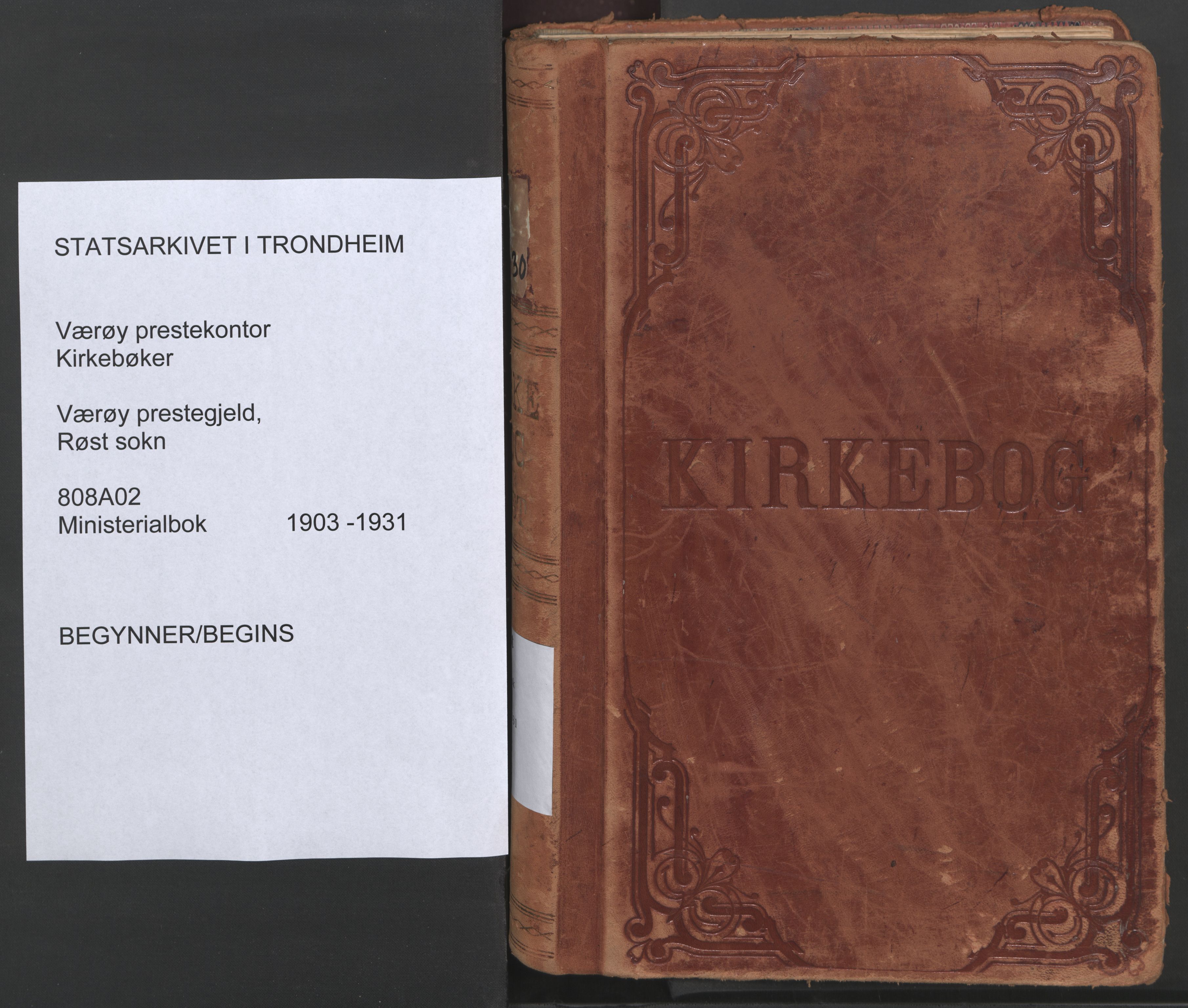Ministerialprotokoller, klokkerbøker og fødselsregistre - Nordland, SAT/A-1459/808/L0129: Parish register (official) no. 808A02, 1903-1931
