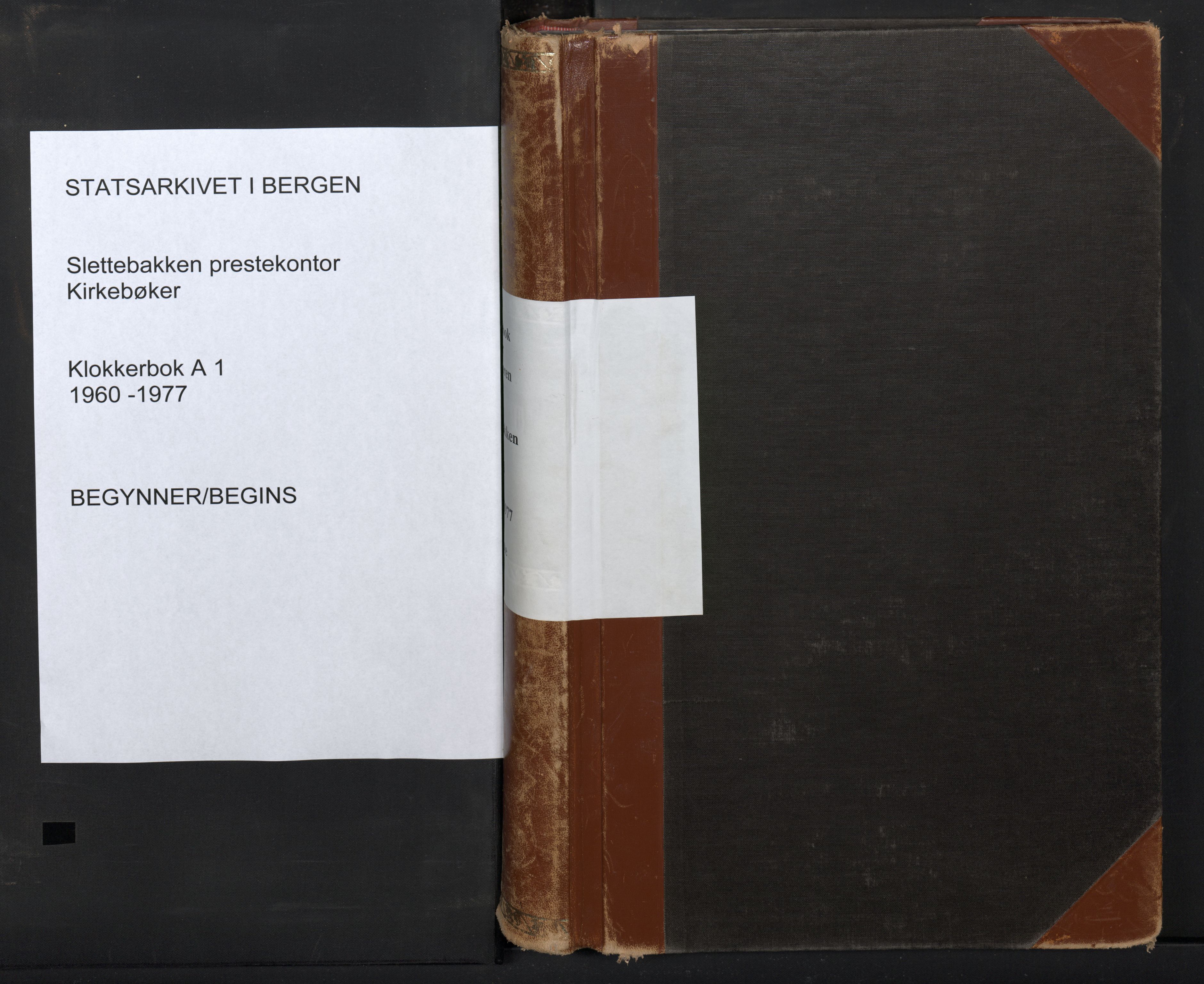 Slettebakken Sokneprestembete, SAB/A-77901/H/Hab: Parish register (copy) no. A 1, 1960-1977