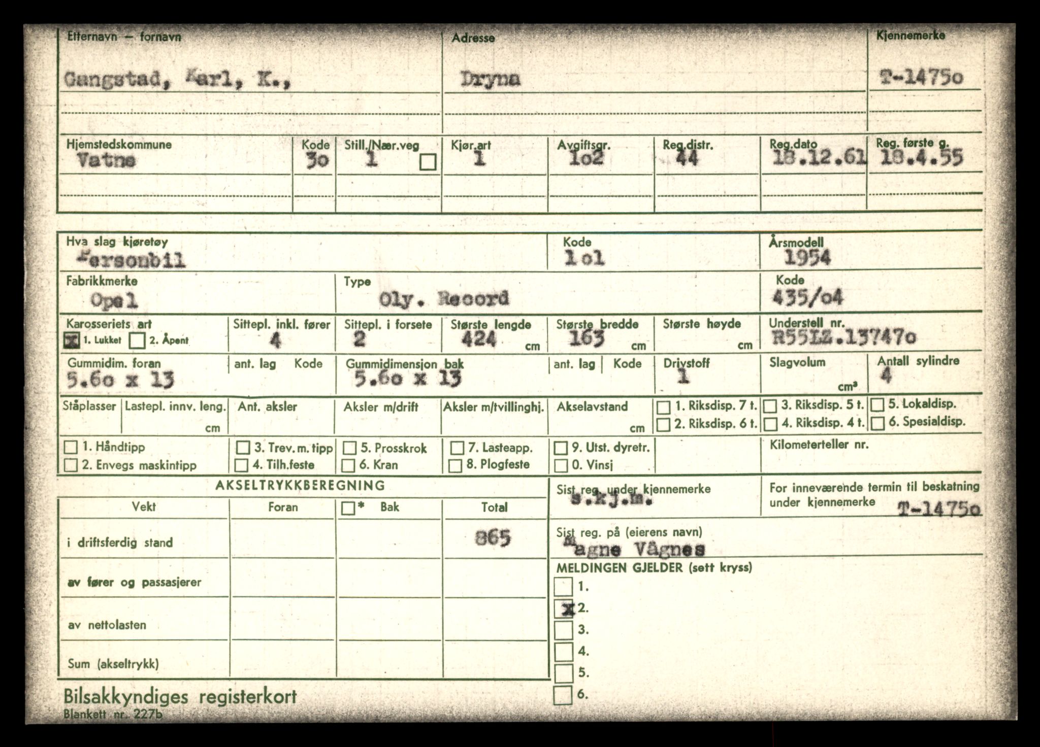 Møre og Romsdal vegkontor - Ålesund trafikkstasjon, AV/SAT-A-4099/F/Fe/L0048: Registreringskort for kjøretøy T 14721 - T 14863, 1927-1998, p. 1038