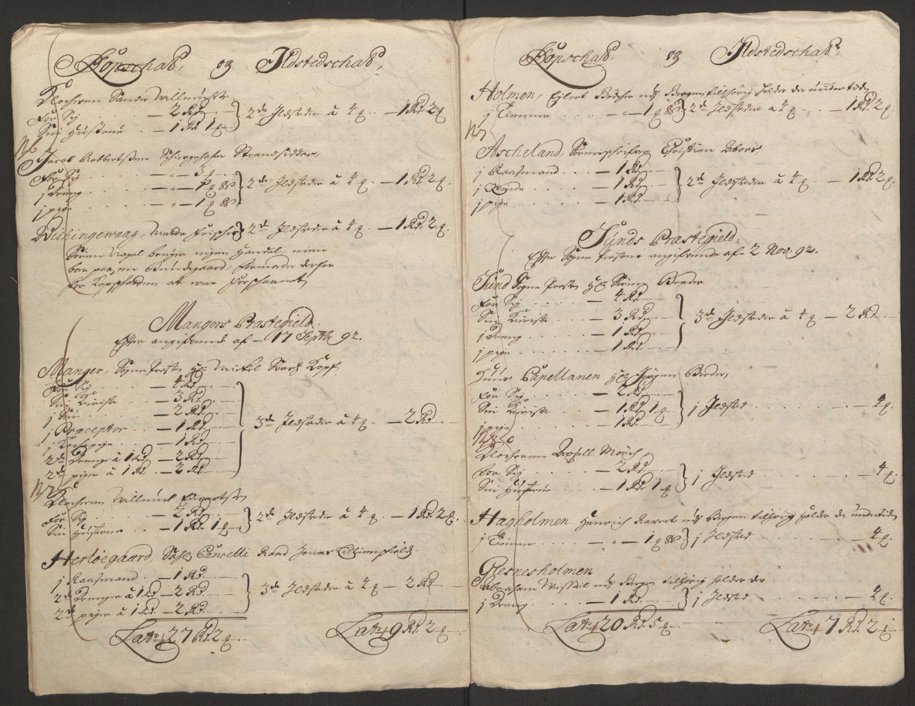 Rentekammeret inntil 1814, Reviderte regnskaper, Fogderegnskap, AV/RA-EA-4092/R51/L3181: Fogderegnskap Nordhordland og Voss, 1691-1692, p. 312