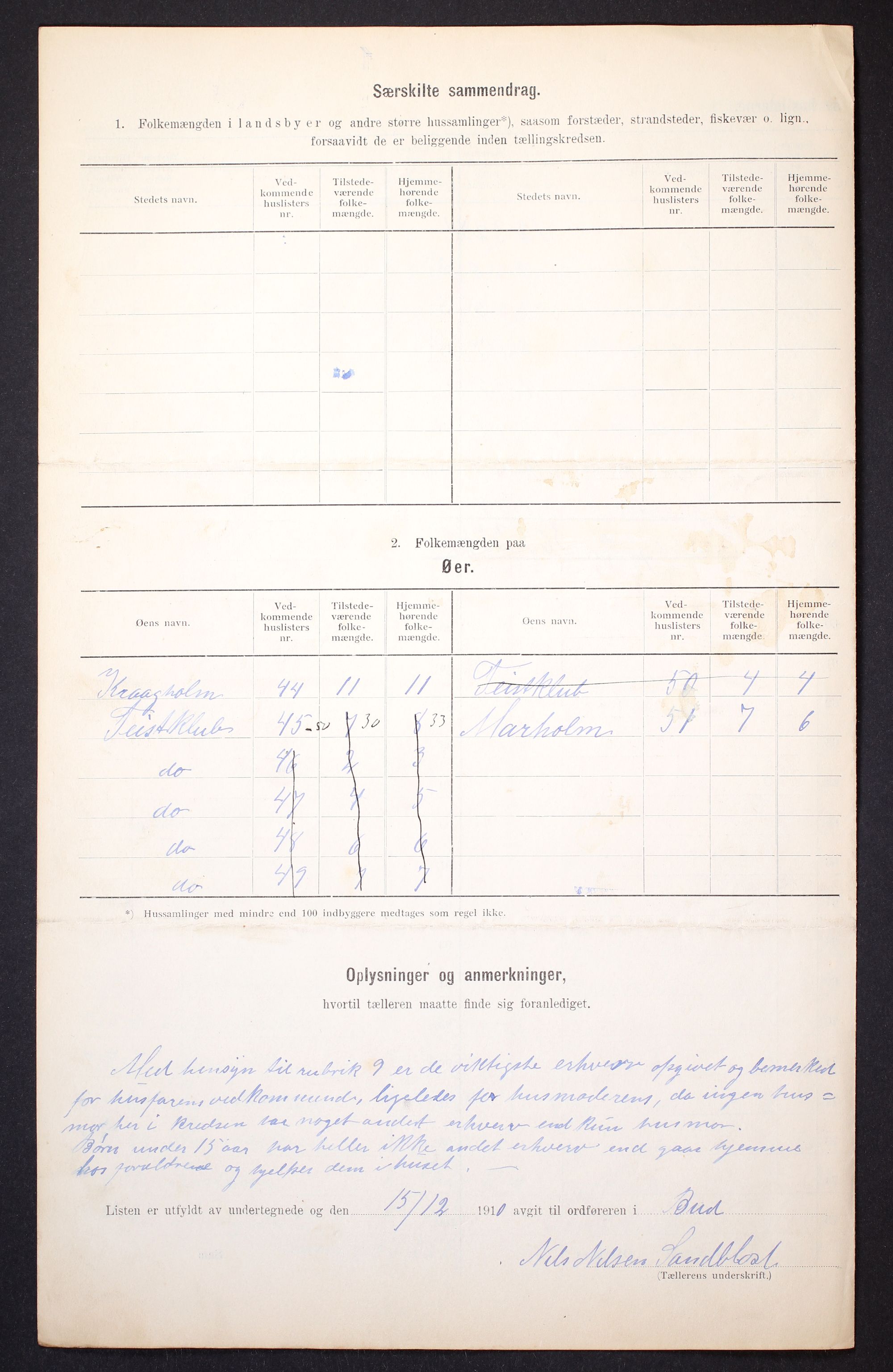 RA, 1910 census for Bud, 1910, p. 6