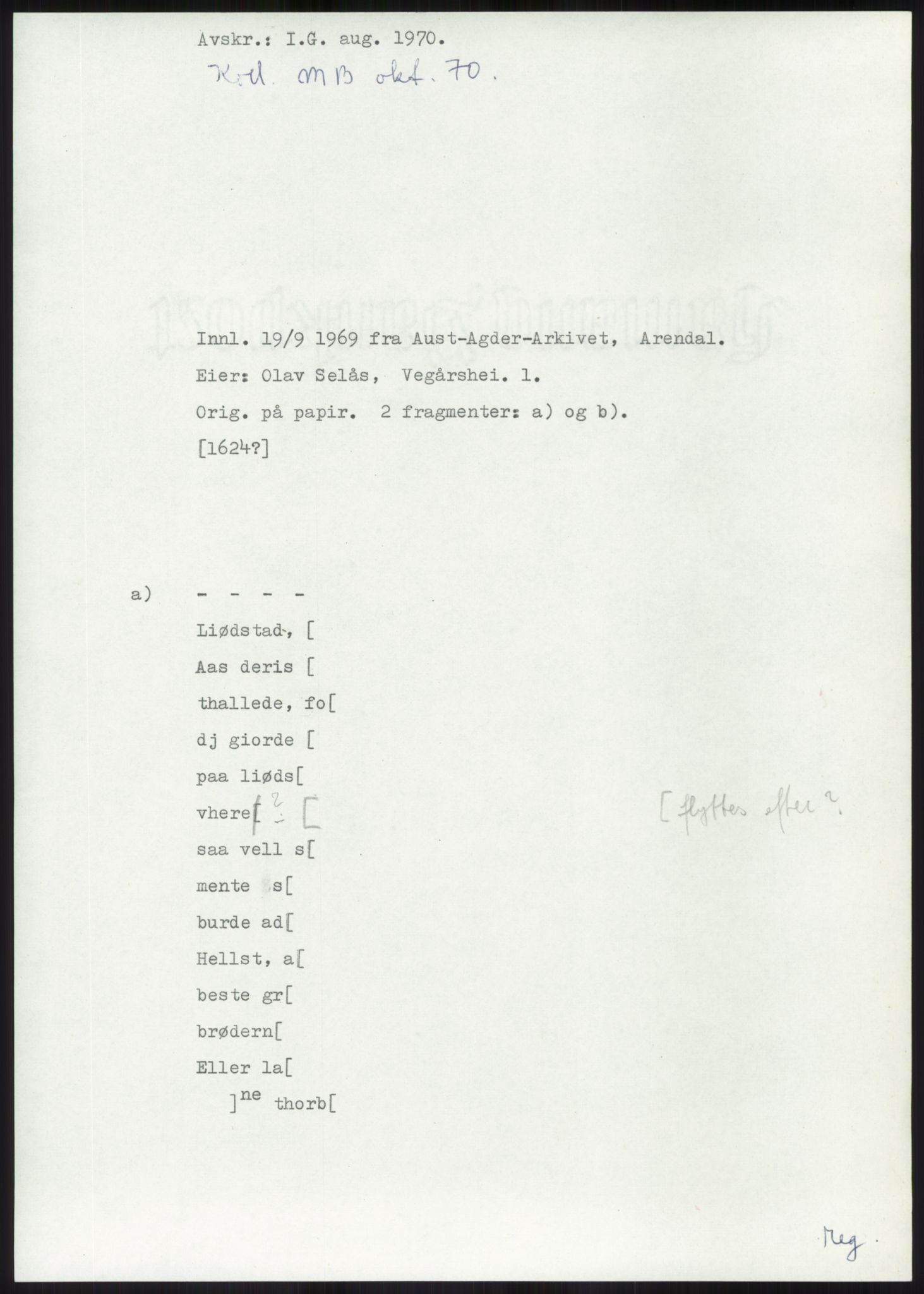 Samlinger til kildeutgivelse, Diplomavskriftsamlingen, RA/EA-4053/H/Ha, p. 1952