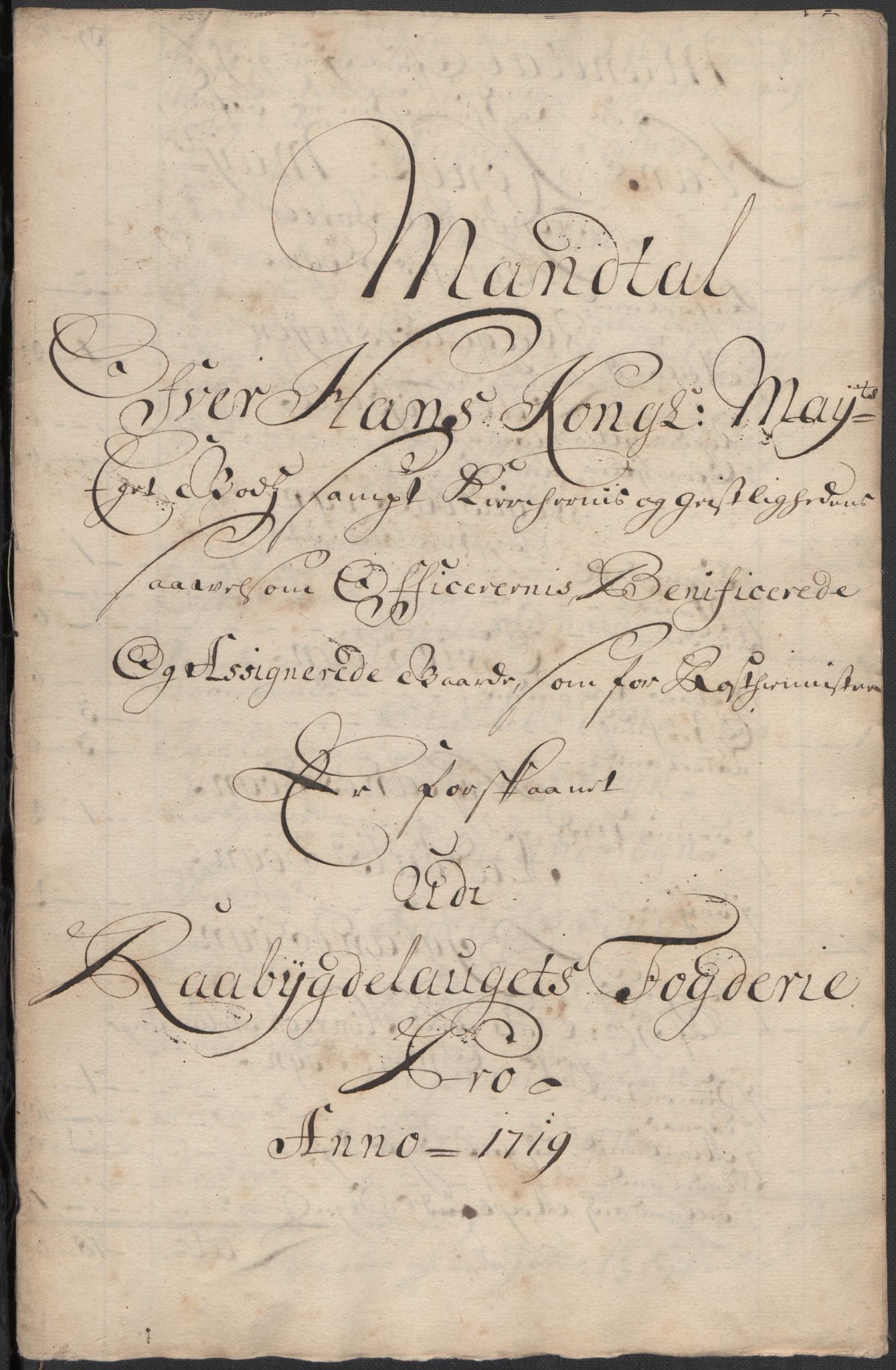 Rentekammeret inntil 1814, Reviderte regnskaper, Fogderegnskap, AV/RA-EA-4092/R40/L2453: Fogderegnskap Råbyggelag, 1718-1719, p. 274