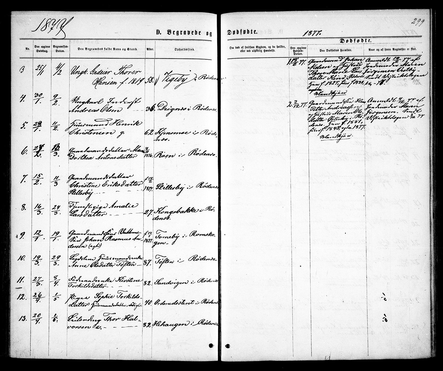 Rødenes prestekontor Kirkebøker, AV/SAO-A-2005/F/Fa/L0008: Parish register (official) no. I 8, 1869-1879, p. 299