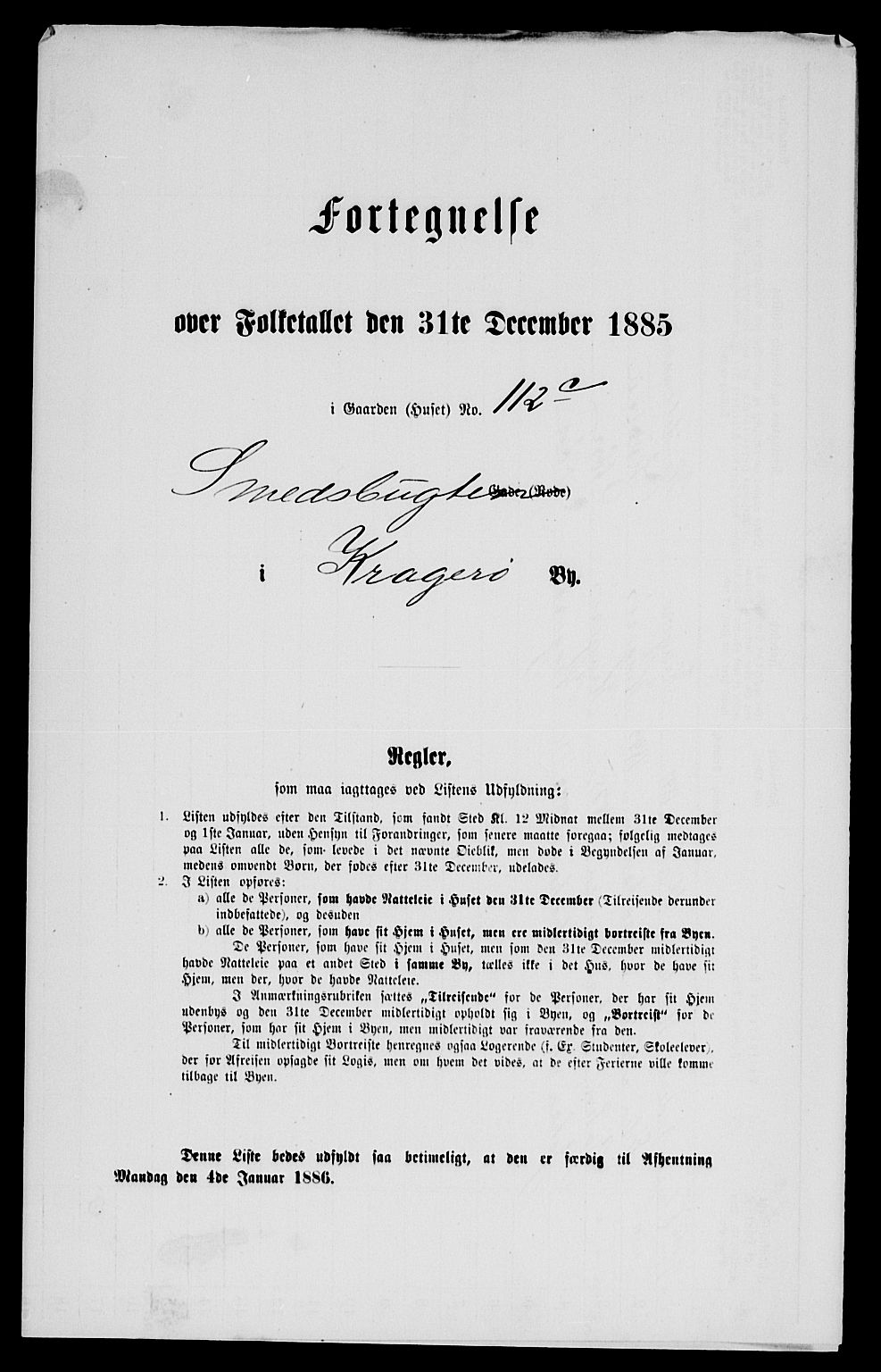 SAKO, 1885 census for 0801 Kragerø, 1885, p. 225