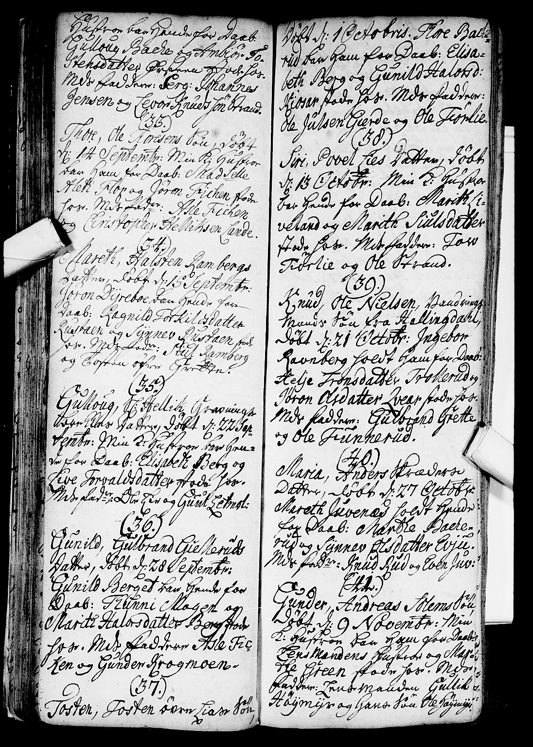 Flesberg kirkebøker, AV/SAKO-A-18/F/Fa/L0002: Parish register (official) no. I 2, 1726-1747