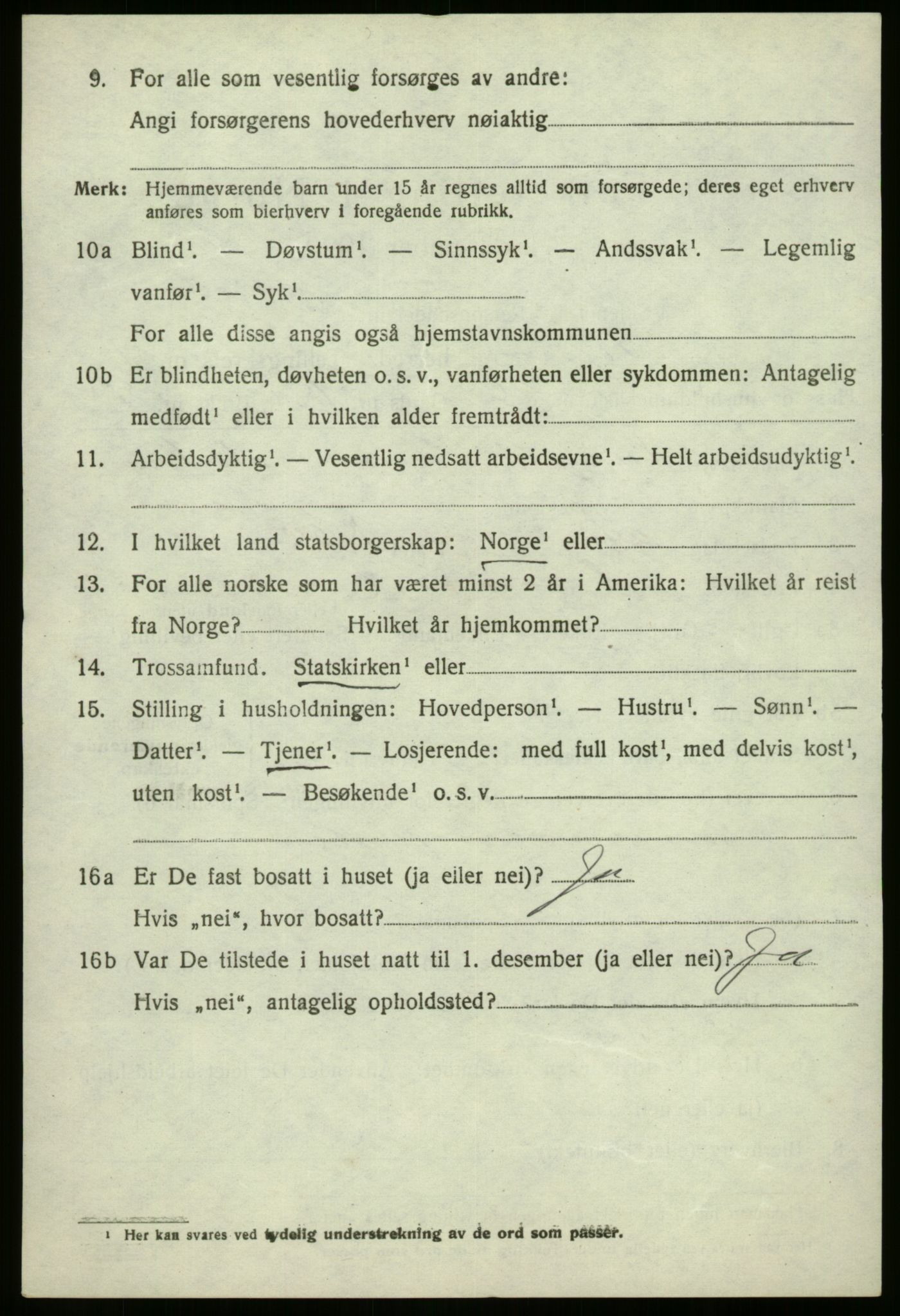 SAB, 1920 census for Kinn, 1920, p. 3210