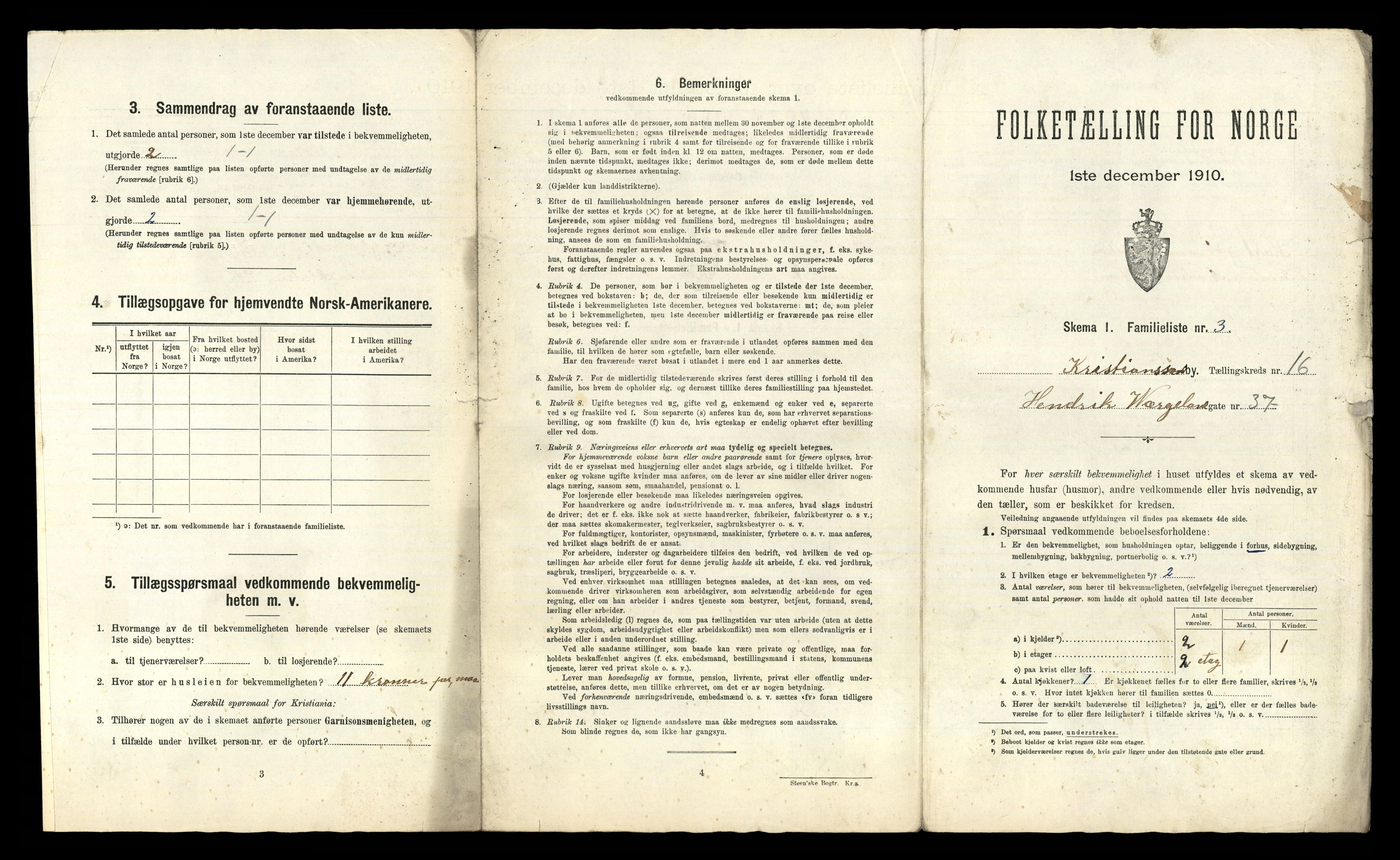 RA, 1910 census for Kristiansand, 1910, p. 4098