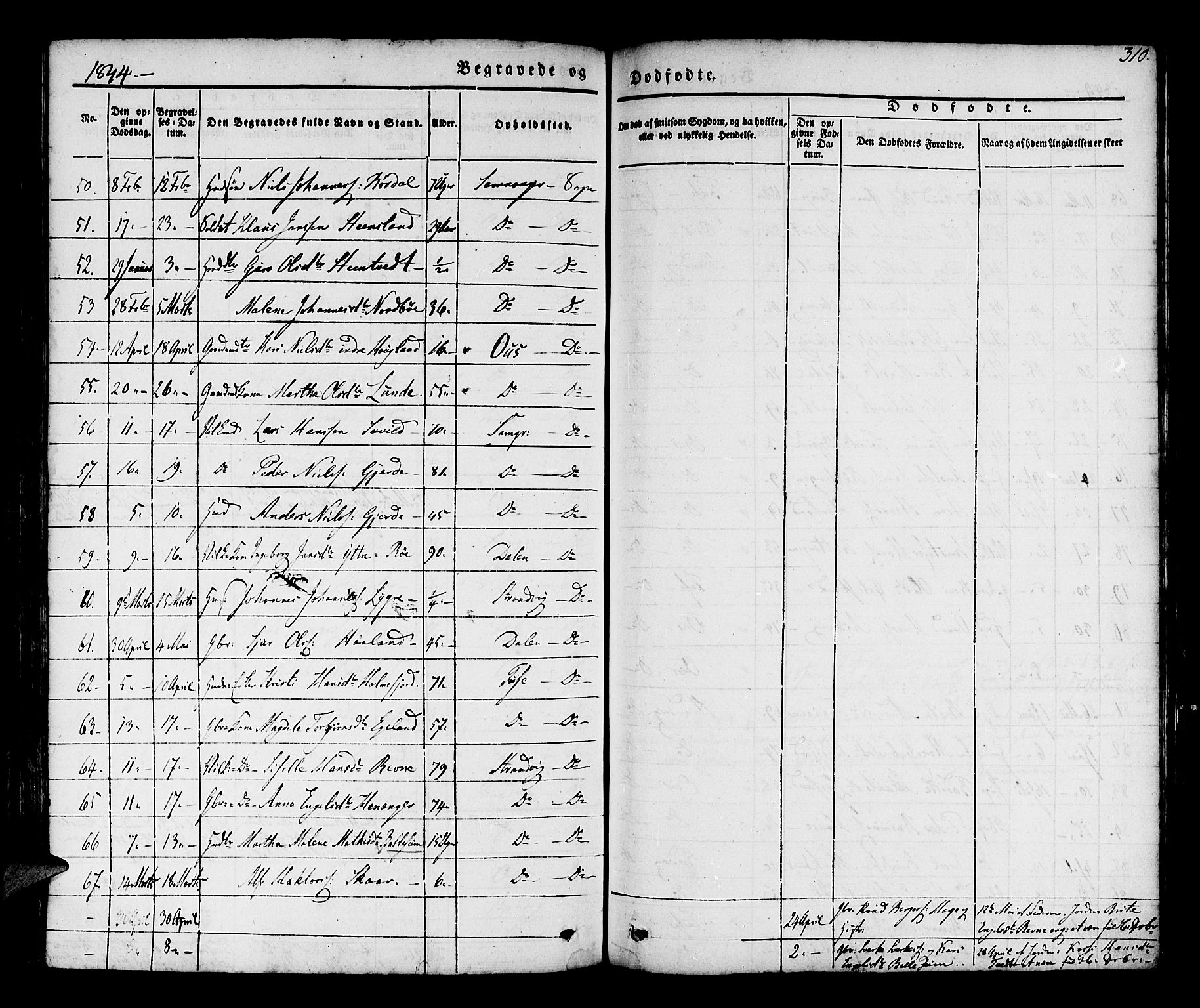 Os sokneprestembete, AV/SAB-A-99929: Parish register (official) no. A 15, 1839-1851, p. 310