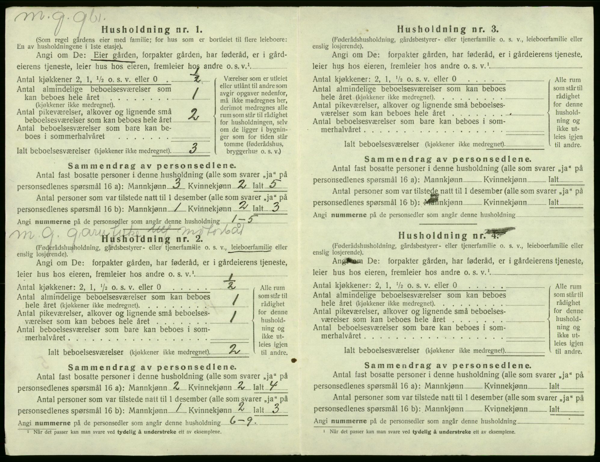 SAB, 1920 census for Fjell, 1920, p. 46