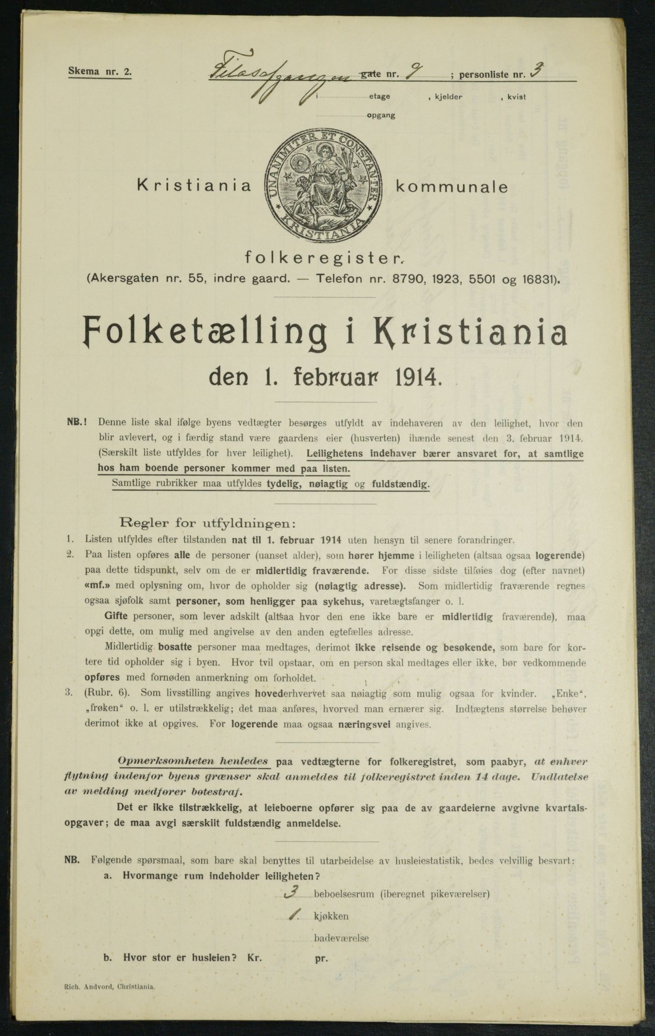 OBA, Municipal Census 1914 for Kristiania, 1914, p. 24412