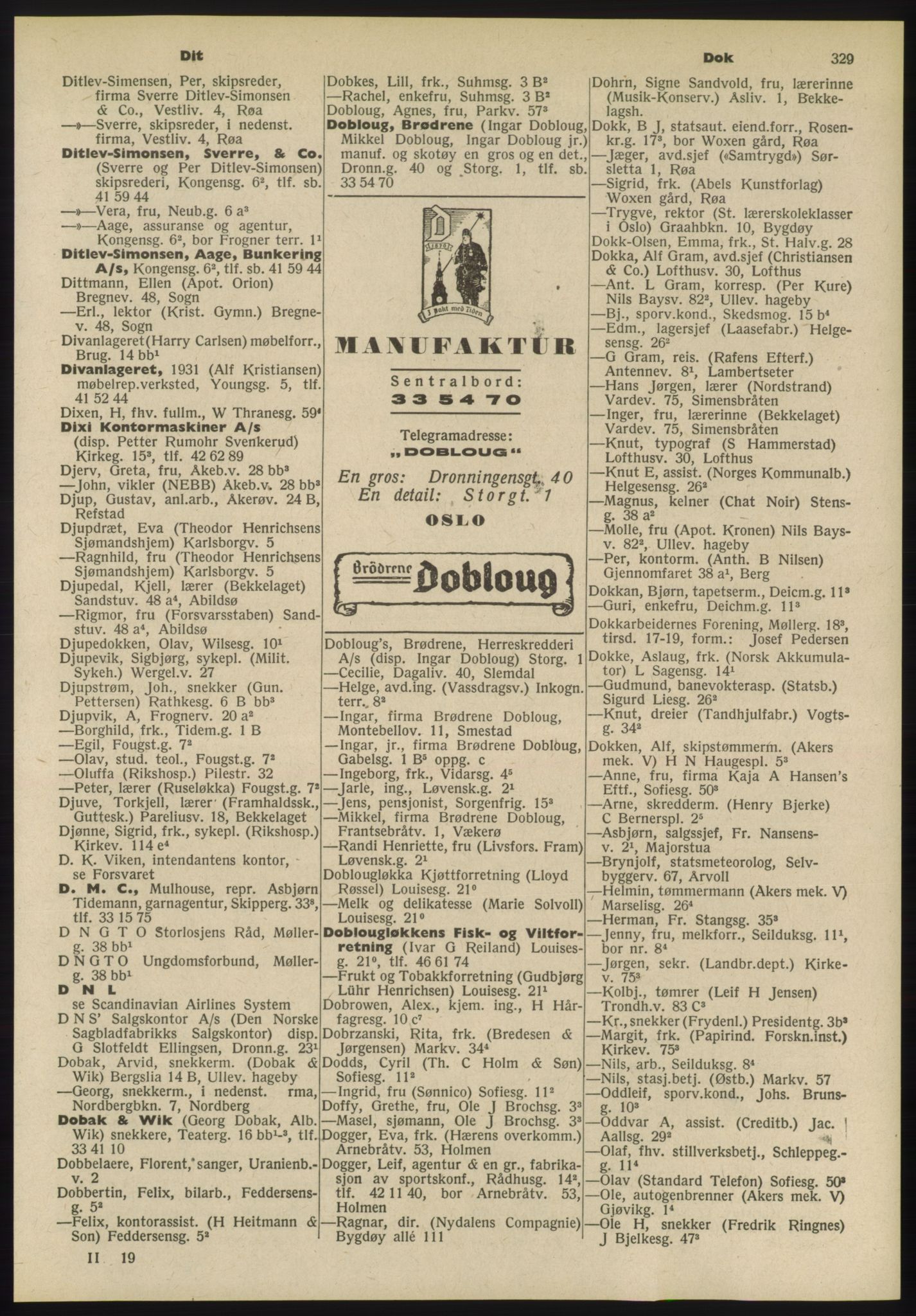 Kristiania/Oslo adressebok, PUBL/-, 1955, p. 329