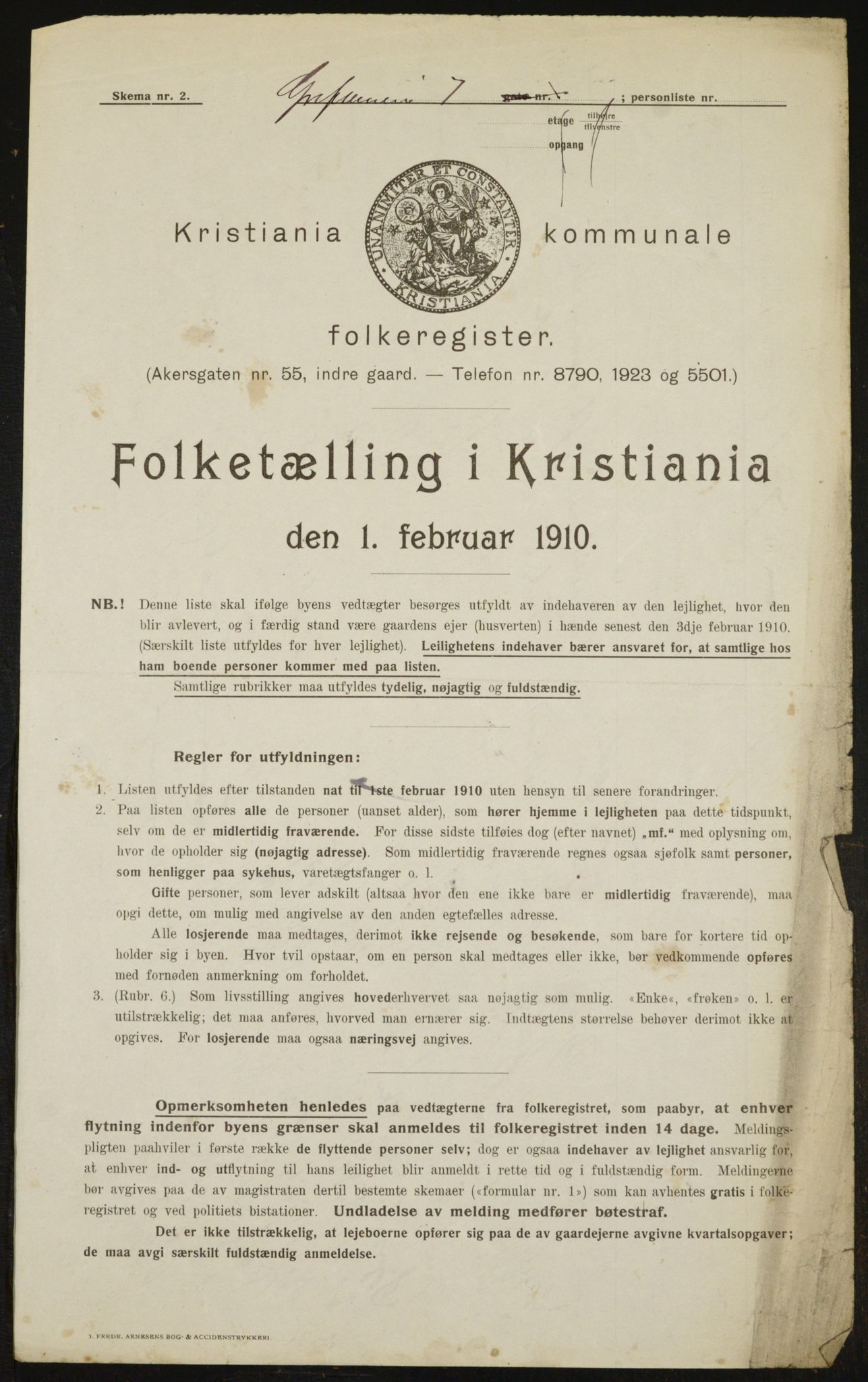 OBA, Municipal Census 1910 for Kristiania, 1910, p. 28062