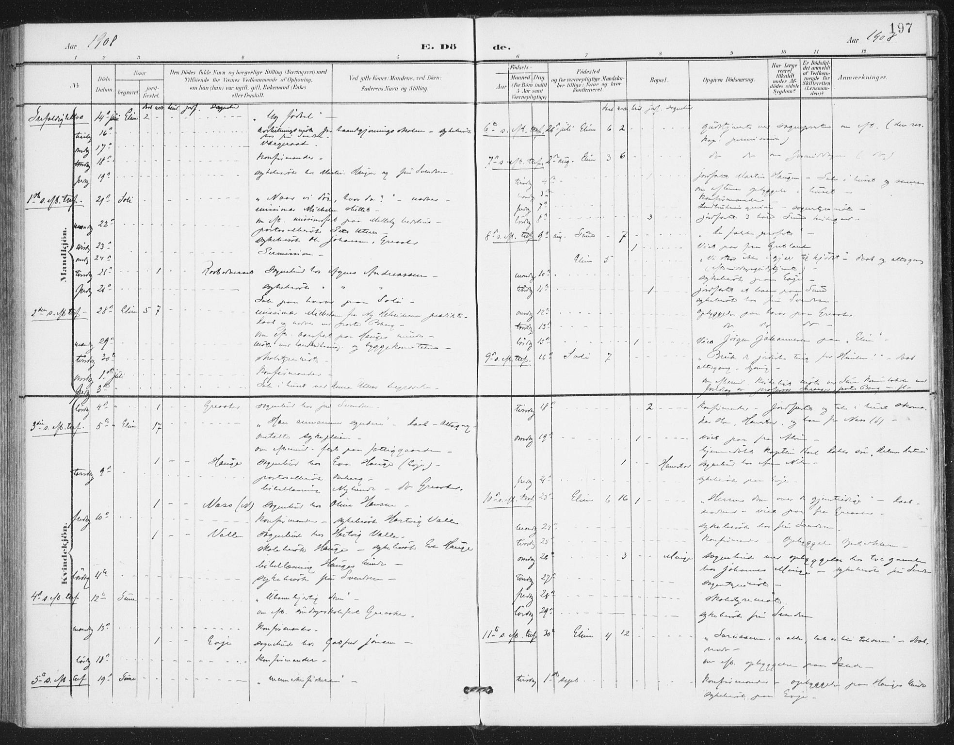 Rolvsøy prestekontor Kirkebøker, AV/SAO-A-2004/F/Fa/L0001: Parish register (official) no. 1, 1901-1909, p. 197