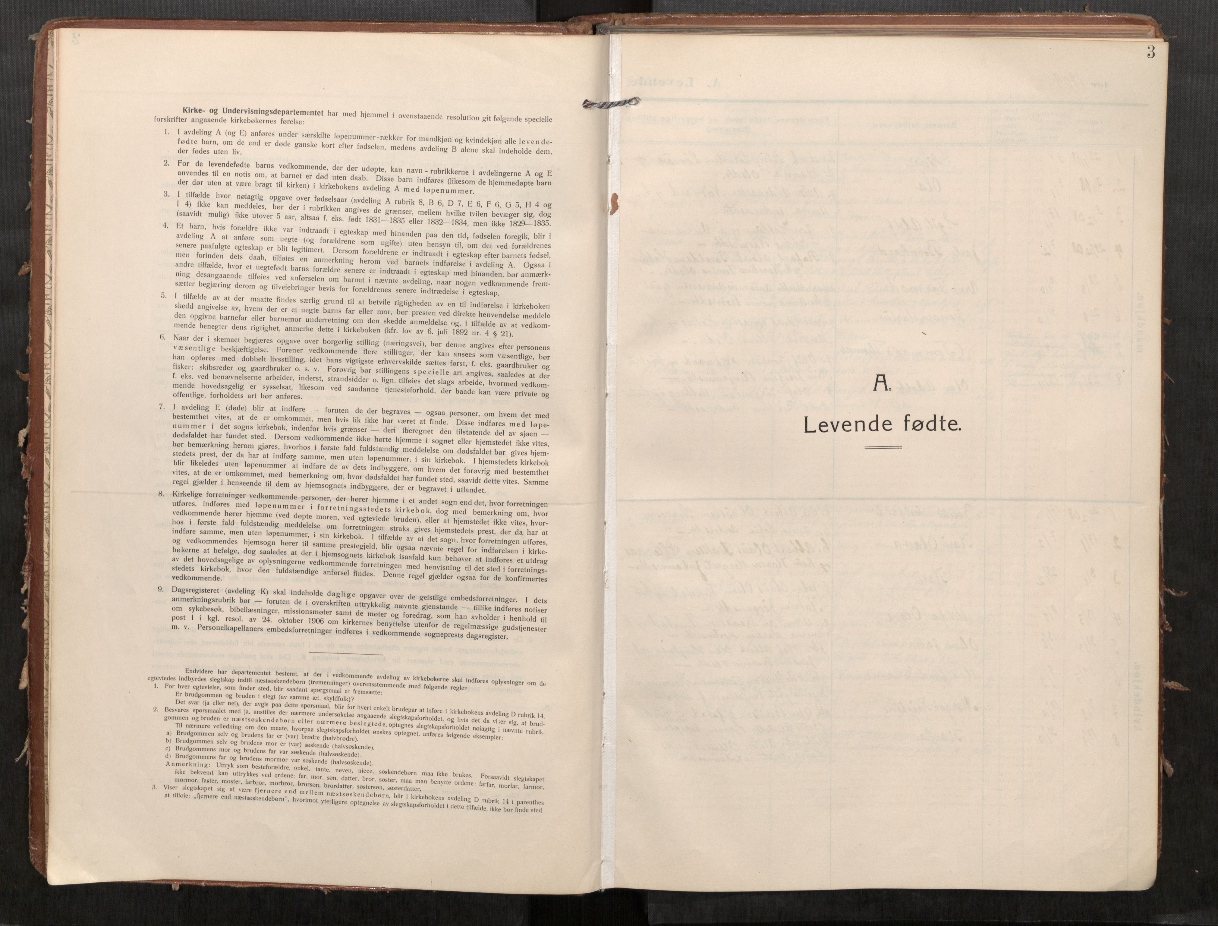 Stod sokneprestkontor, SAT/A-1164/1/I/I1/I1a/L0002: Parish register (official) no. 2, 1909-1922, p. 3