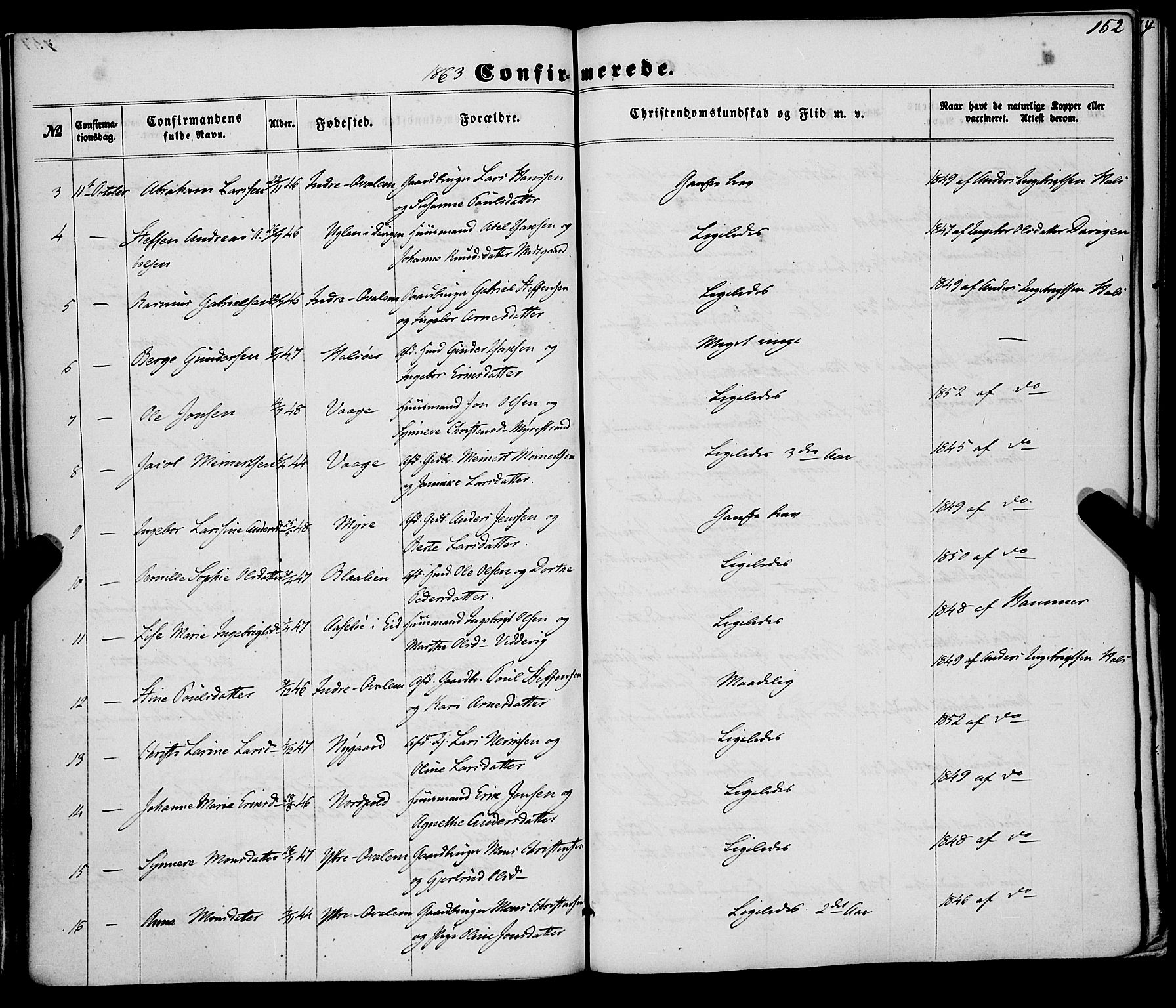 Selje sokneprestembete, AV/SAB-A-99938/H/Ha/Haa/Haaa: Parish register (official) no. A 11, 1858-1870, p. 152