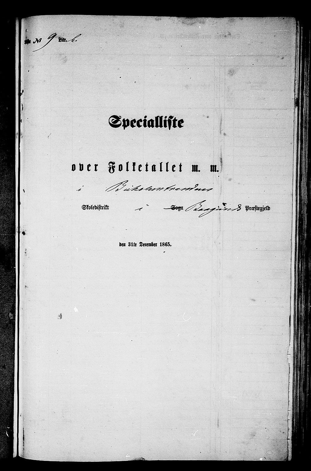 RA, 1865 census for Borgund, 1865, p. 175
