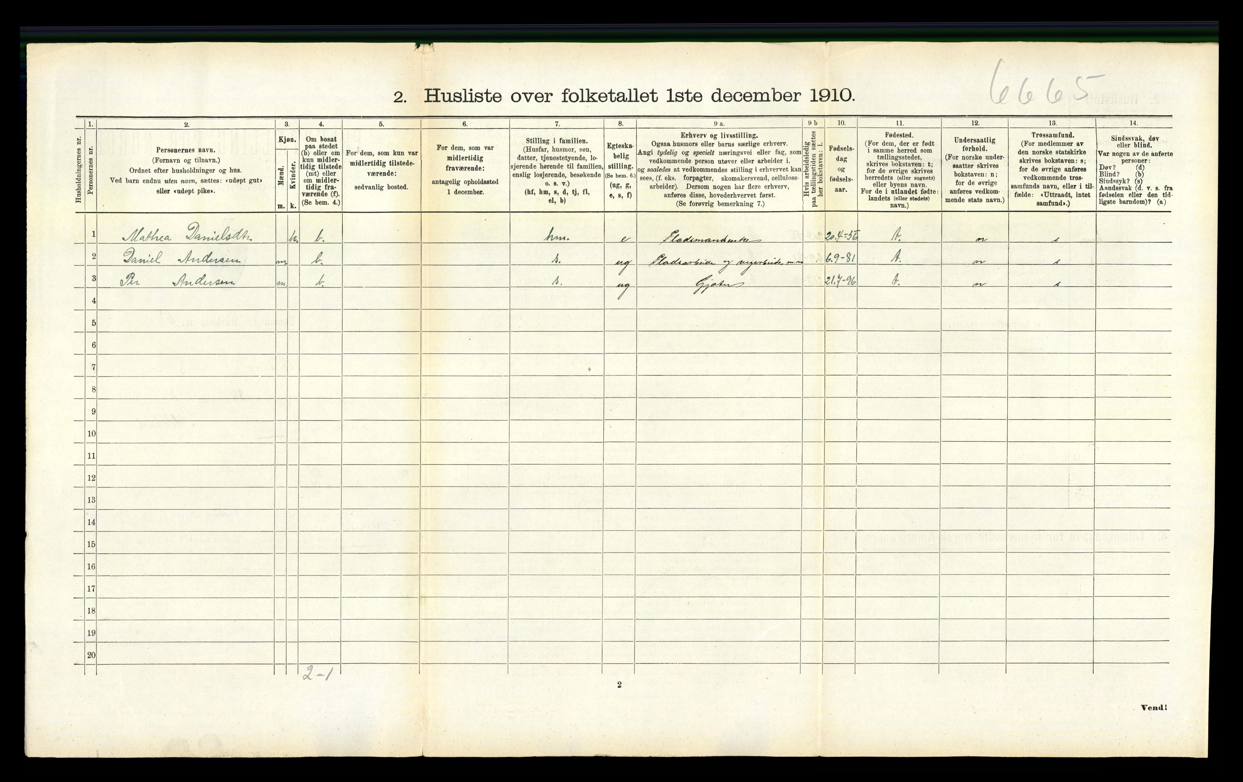 RA, 1910 census for Vefsn, 1910, p. 361