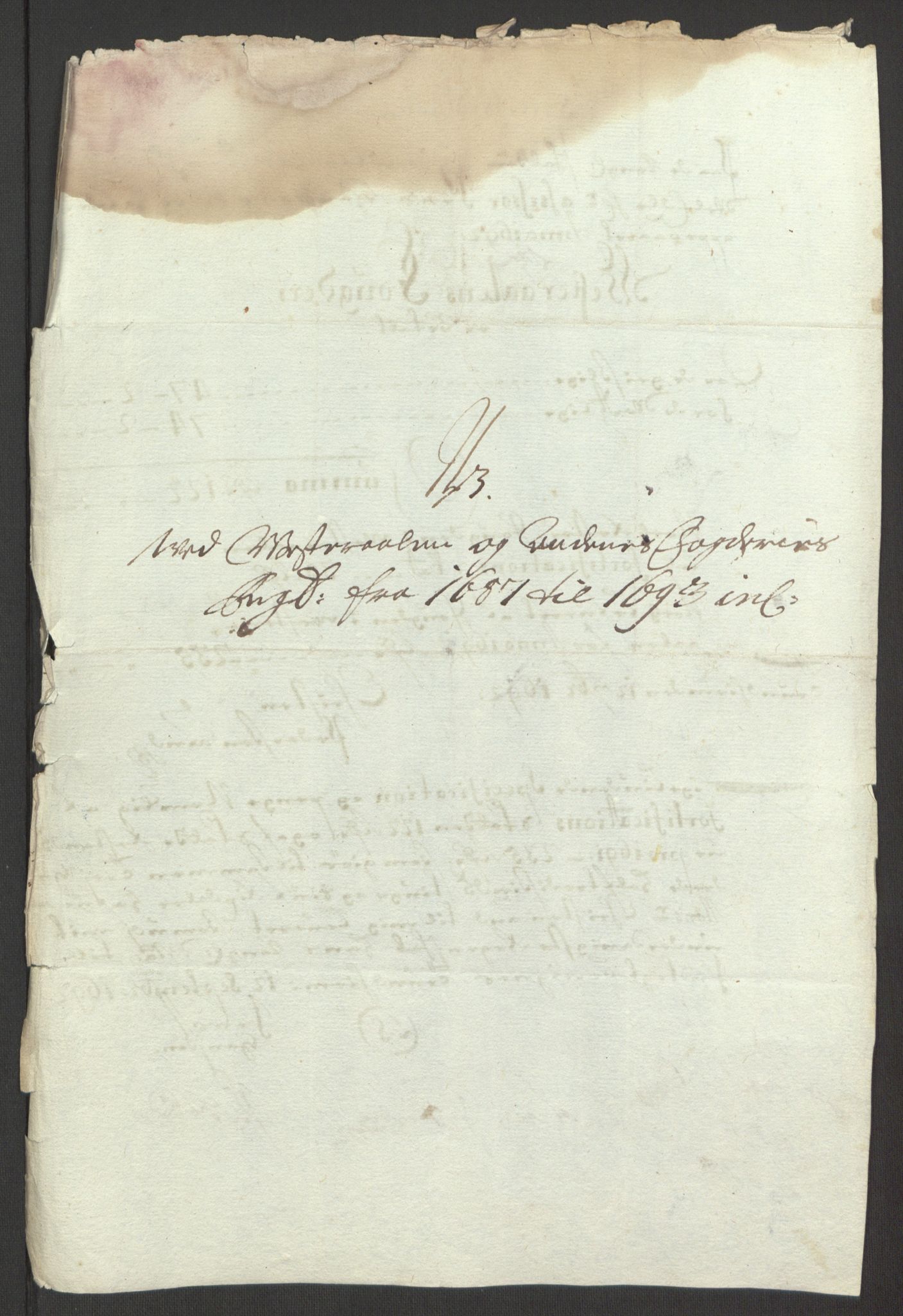 Rentekammeret inntil 1814, Reviderte regnskaper, Fogderegnskap, AV/RA-EA-4092/R67/L4676: Fogderegnskap Vesterålen, Andenes og Lofoten, 1691-1693, p. 373