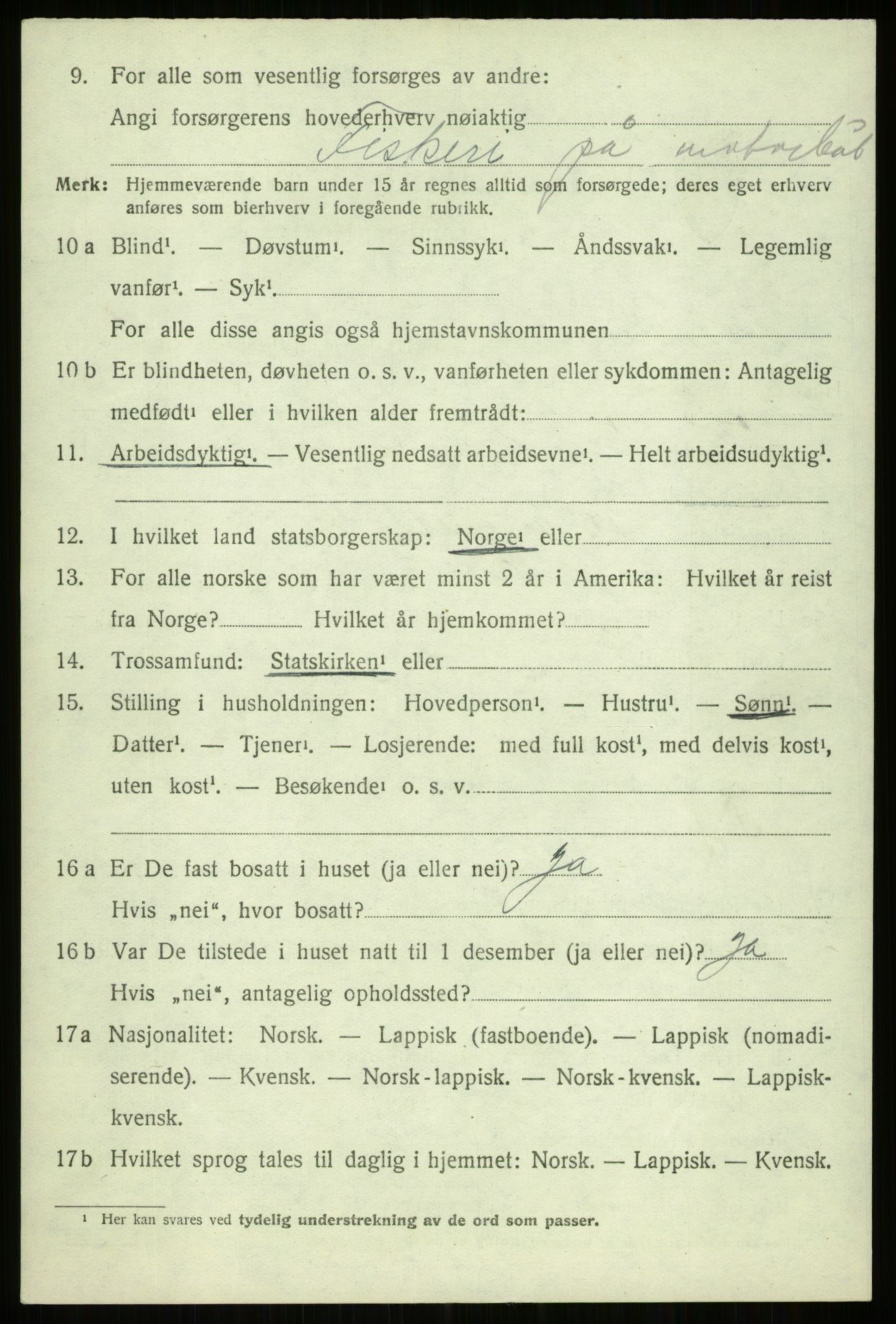 SATØ, 1920 census for Trondenes, 1920, p. 18823