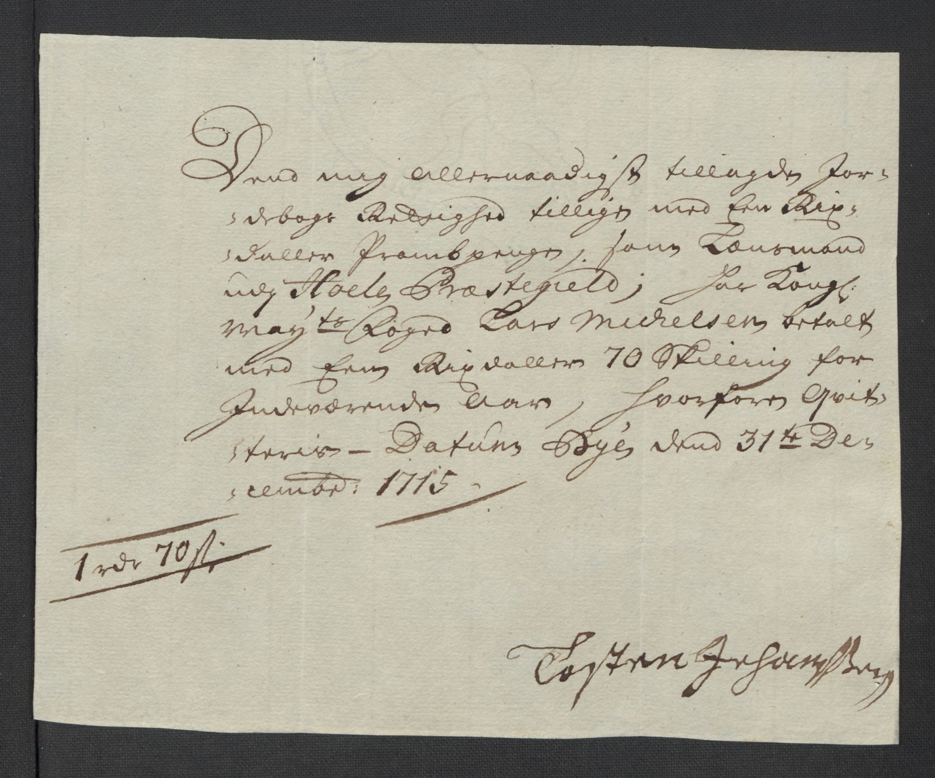 Rentekammeret inntil 1814, Reviderte regnskaper, Fogderegnskap, AV/RA-EA-4092/R23/L1473: Fogderegnskap Ringerike og Hallingdal, 1715, p. 258