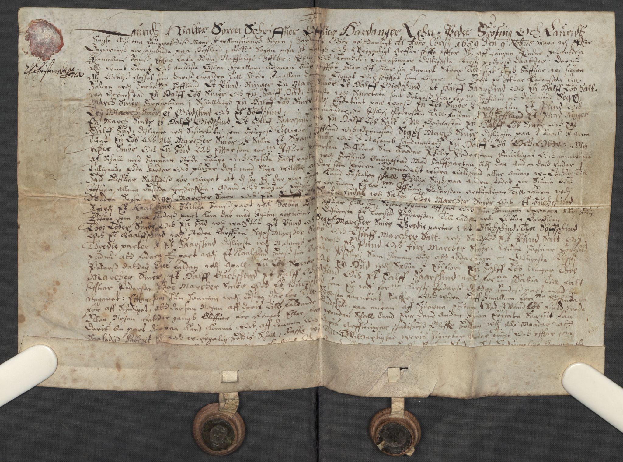 Riksarkivets diplomsamling, AV/RA-EA-5965/F15/L0037: Prestearkiv - Hordaland, 1577-1733, p. 83