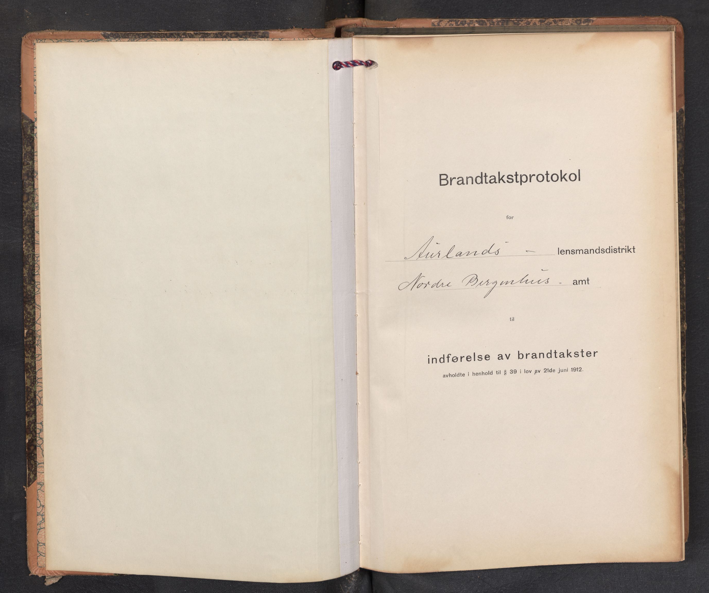 Lensmannen i Aurland, SAB/A-26401/0012/L0006: Branntakstprotokoll, skjematakst, 1916-1922