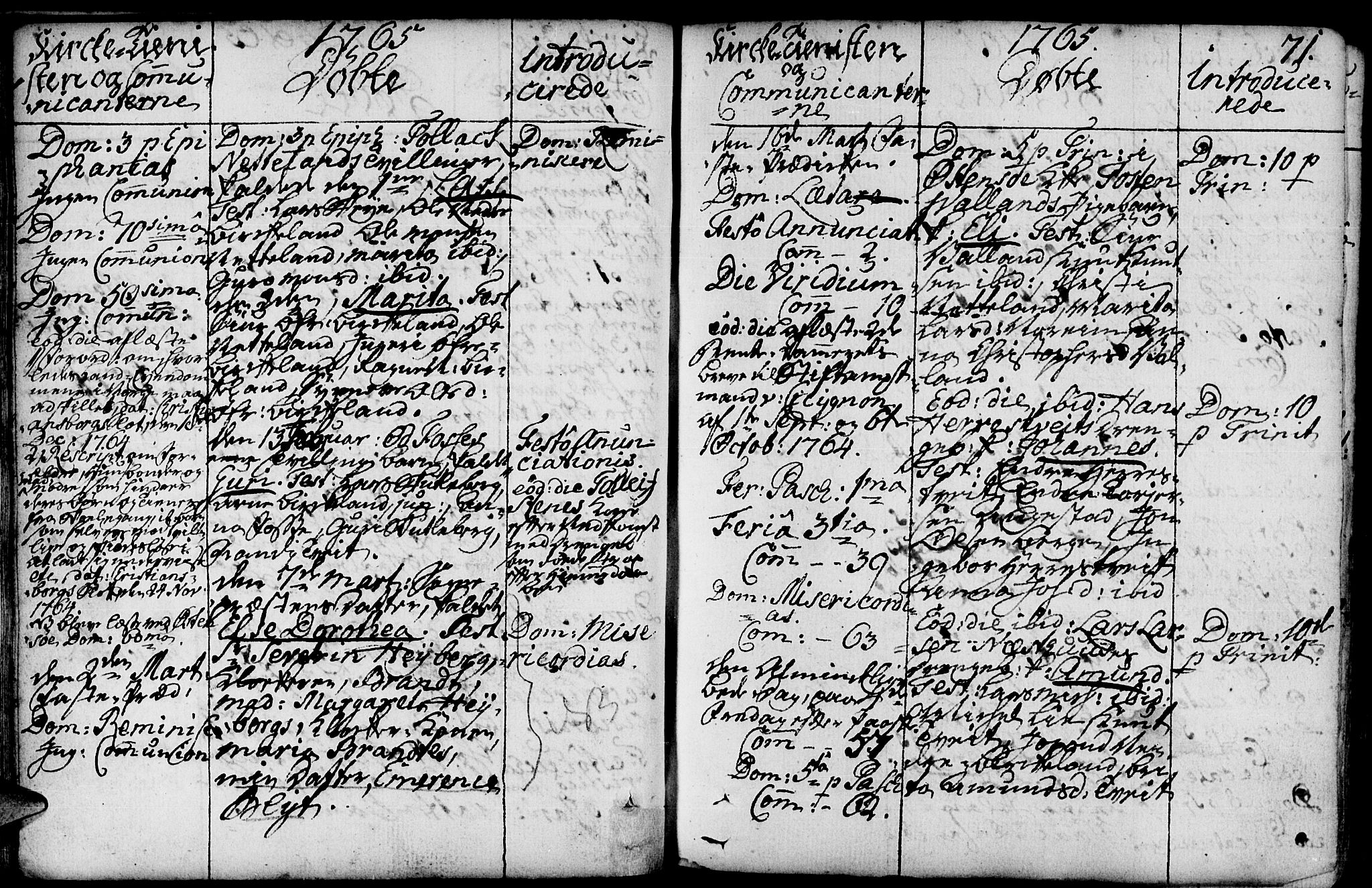 Kvam sokneprestembete, SAB/A-76201/H/Haa: Parish register (official) no. A 3, 1743-1795, p. 71