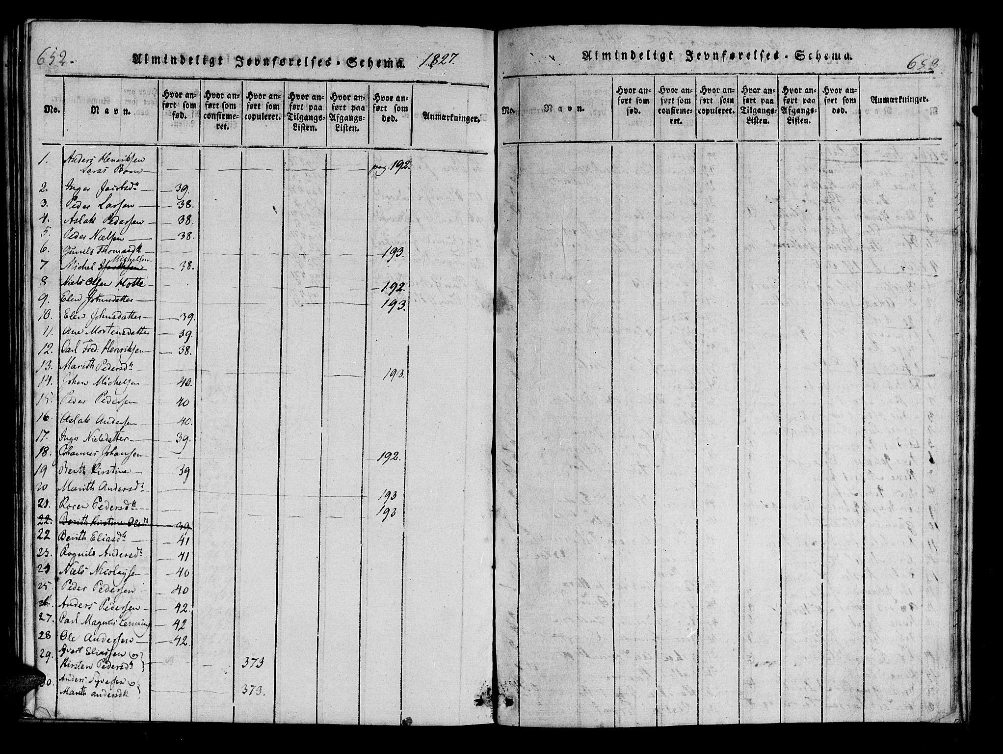 Kistrand/Porsanger sokneprestembete, SATØ/S-1351/H/Ha/L0010.kirke: Parish register (official) no. 10, 1821-1842, p. 652-653