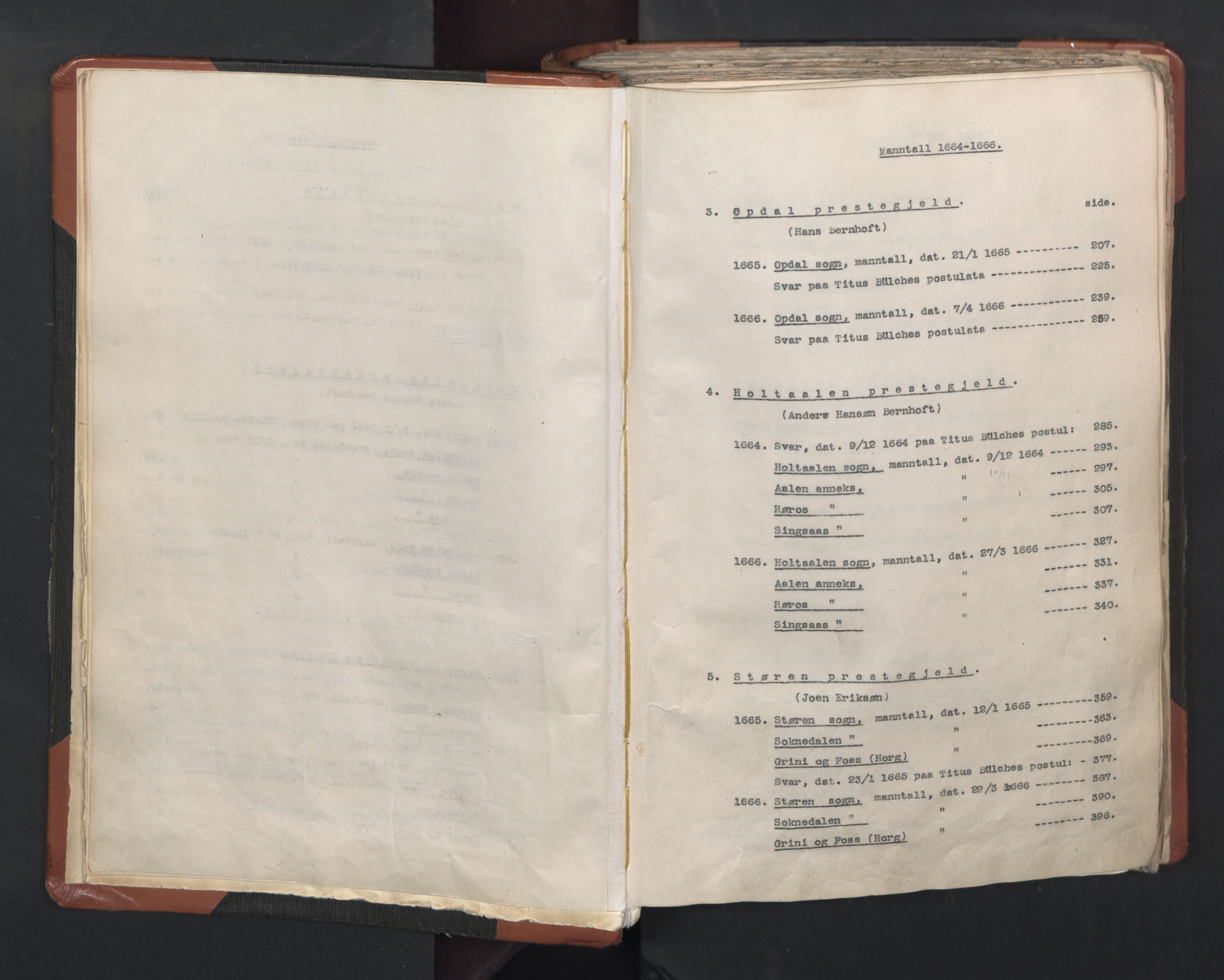 RA, Vicar's Census 1664-1666, no. 31: Dalane deanery, 1664-1666